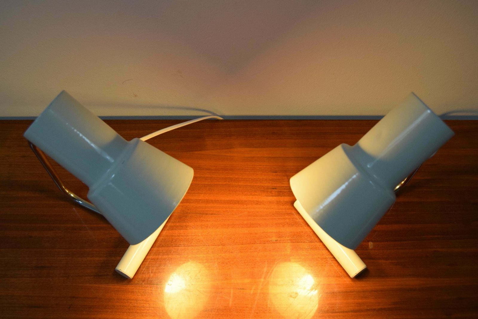photo vinterior Pair Of Mid Century Table Lamps By Josef Hurka For Napako,1970's.