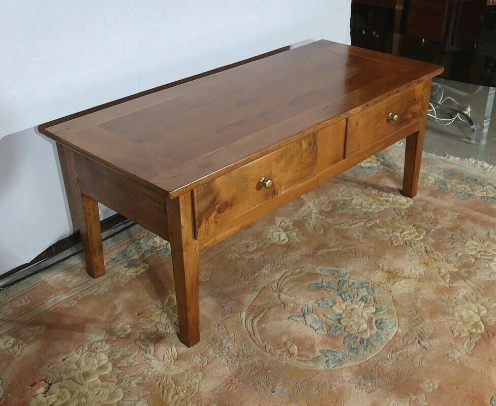 Living Room Coffee Table In Solid Cherry, 19th Century photo furniture