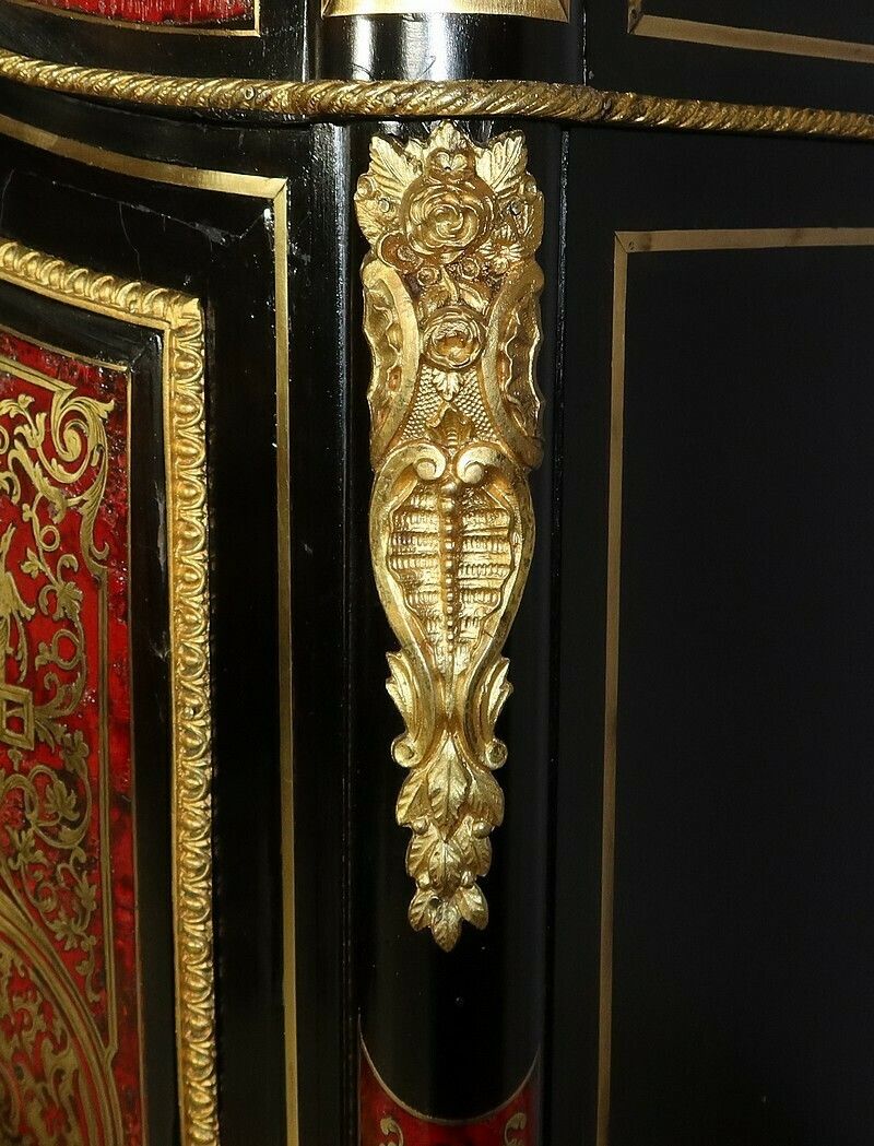 19158.0 Small Cabinet In Boulle Marquetry, Napoleon III, 19th Century photo