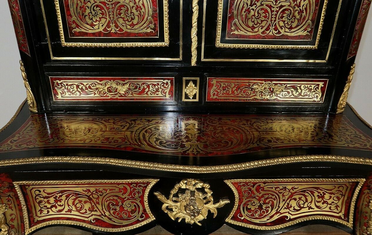 photo buy Small Cabinet In Boulle Marquetry, Napoleon III, 19th Century