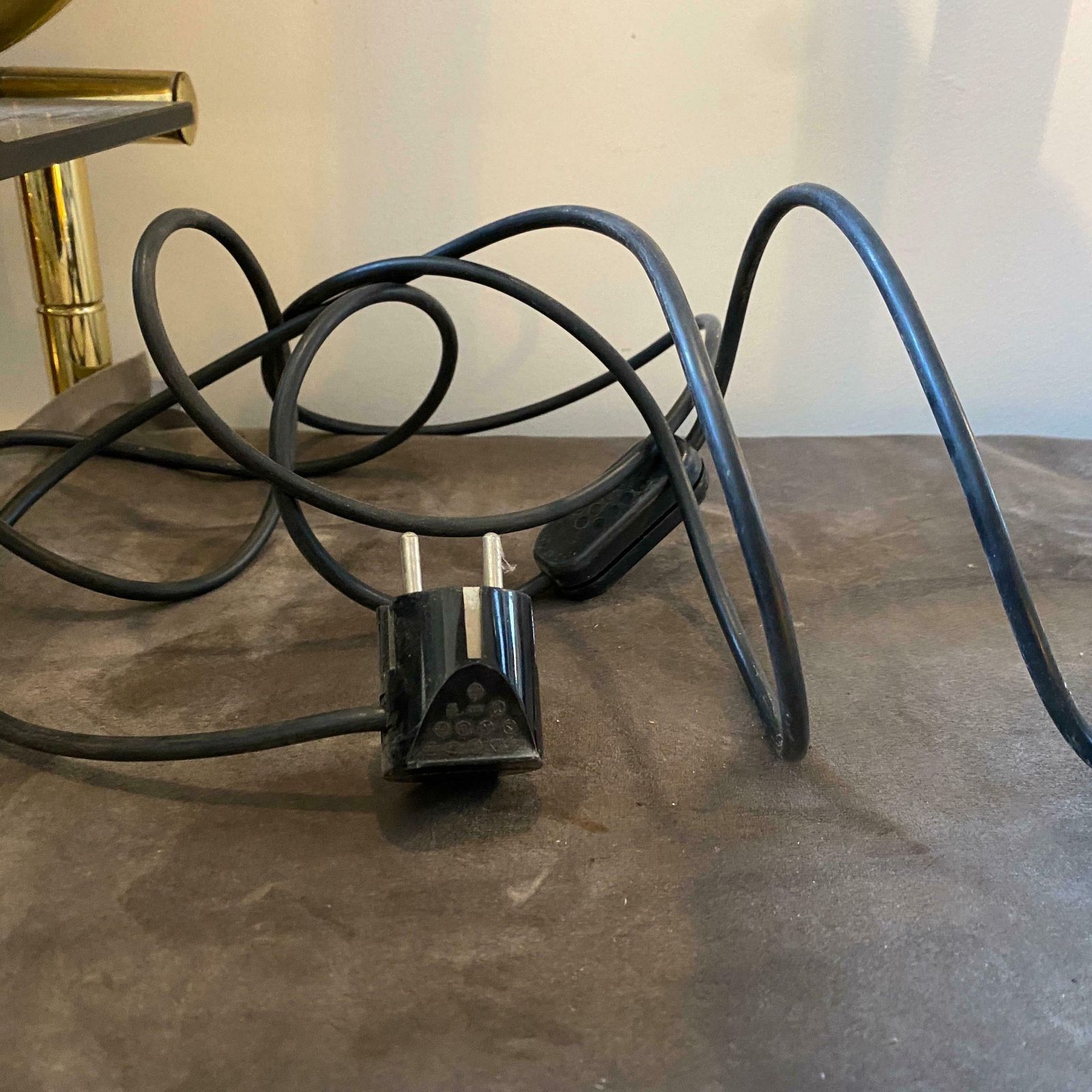 1990s Glashutte Limburg Modernist Metal And Glass Table Lamp photo vinterior