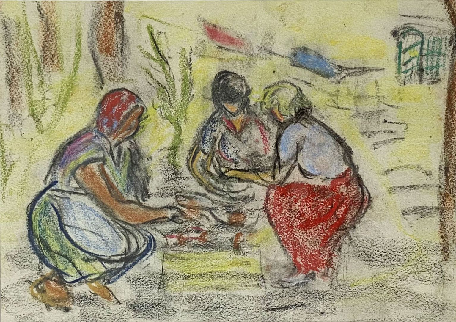 "Three Women In The Garden" By Raya Safir