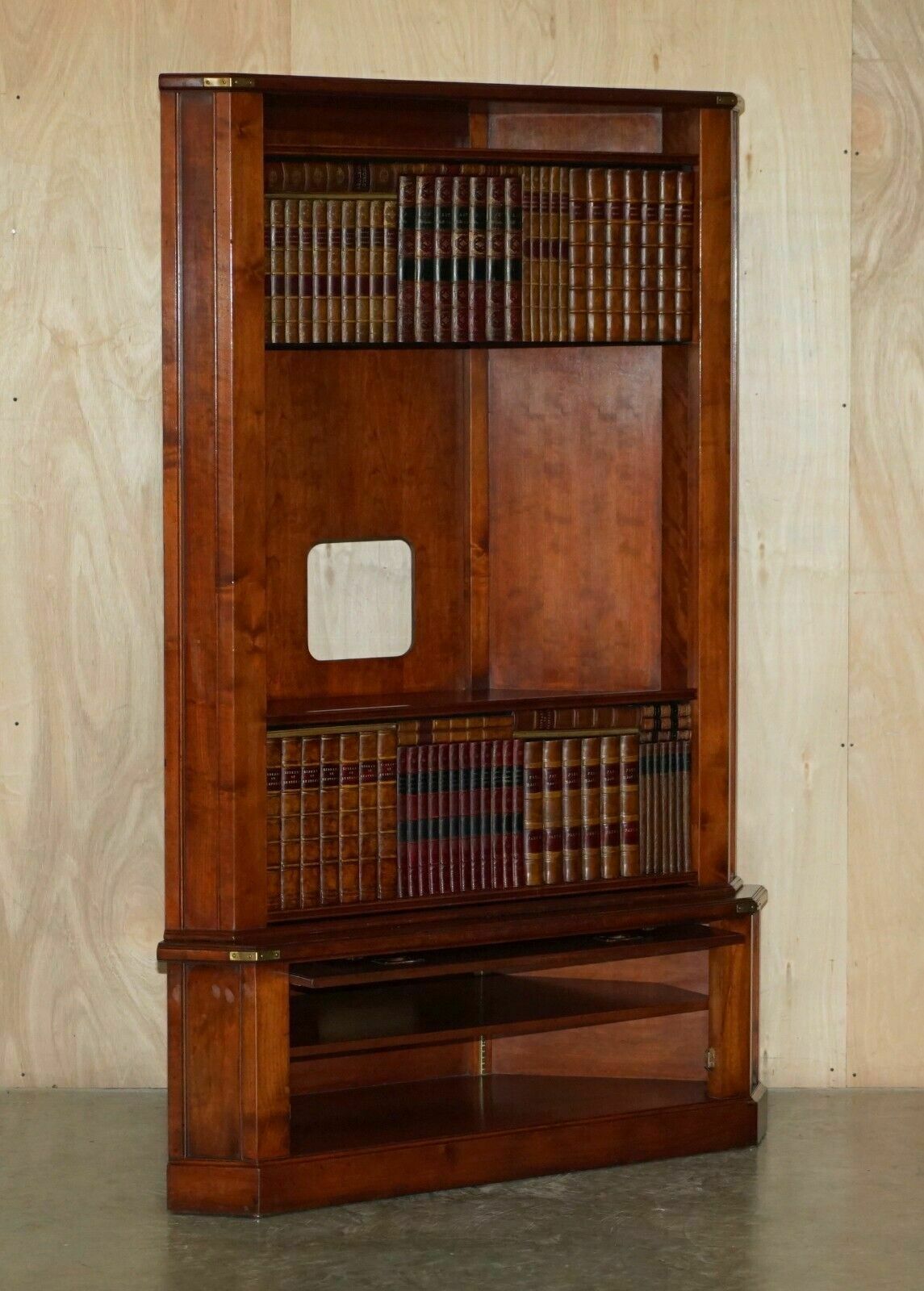 photo vinterior 1 Of 2 Harrods London Kennedy Mahogany Bookcase Home Bar Cabinet Faux Books