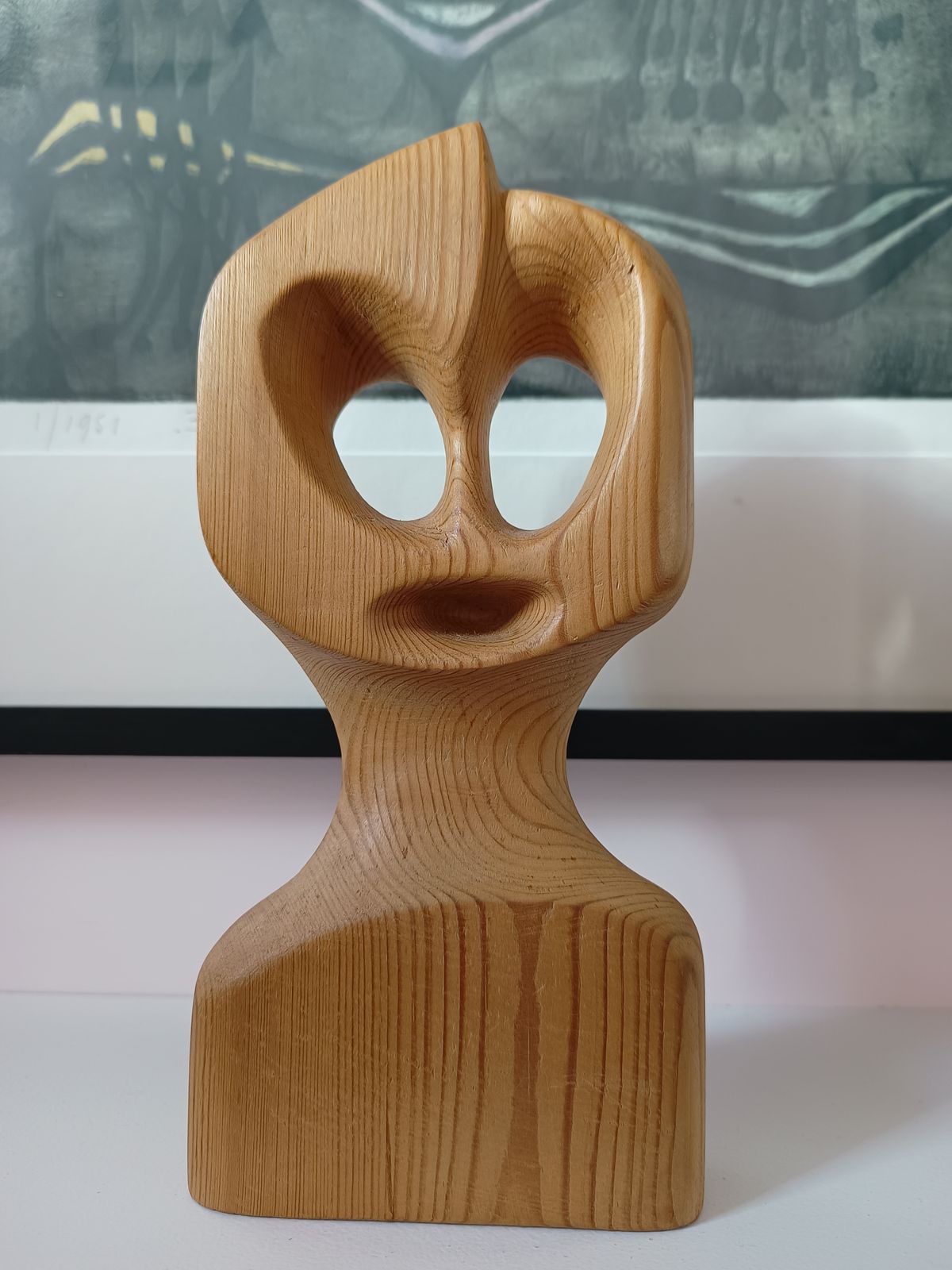 Set Of 4 Mcm Carved Wooden Sculptures Signed And Dated By Artist British 1970s Brian Wilsher Style photo Art