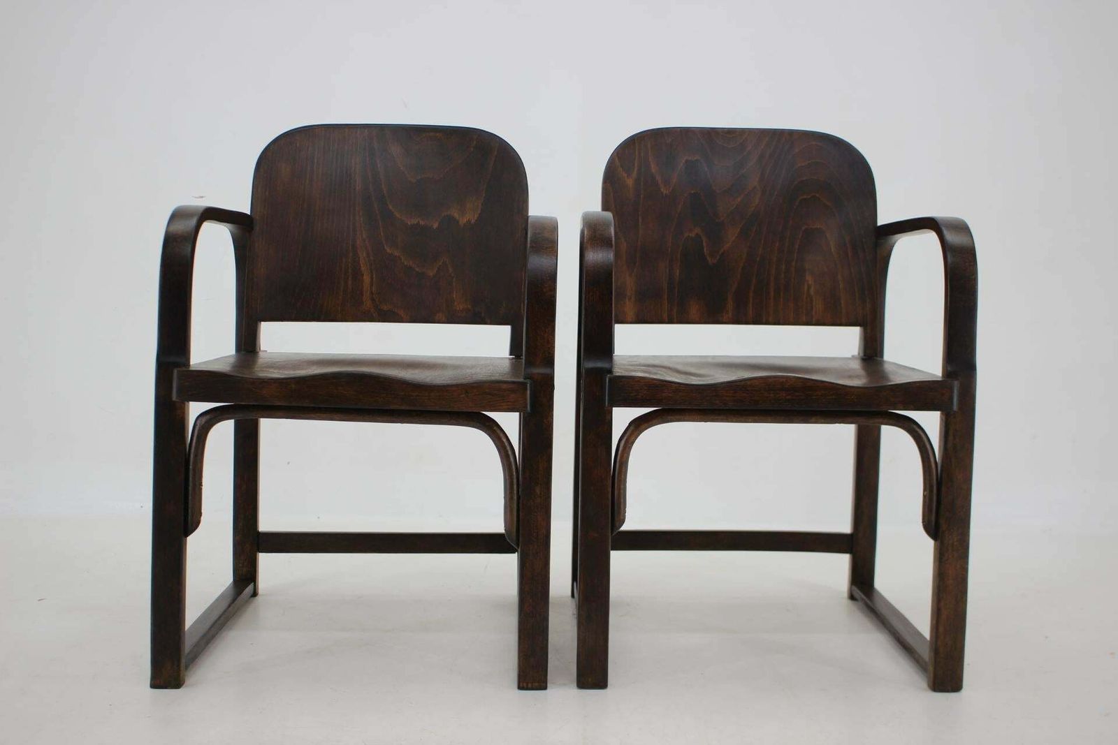 1930s Pair Of Thonet Bentwood Armchairs A745 By Tatra,Czechoslovakia photo for sale