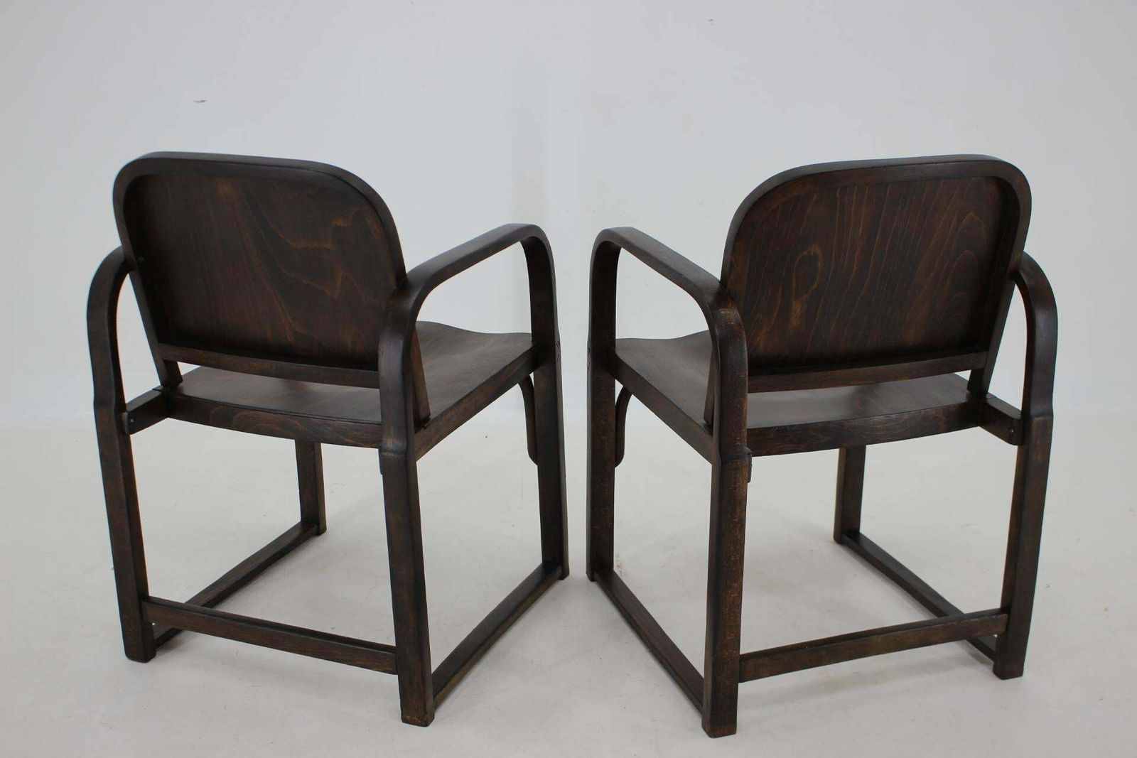 1930s Pair Of Thonet Bentwood Armchairs A745 By Tatra,Czechoslovakia photo vintage