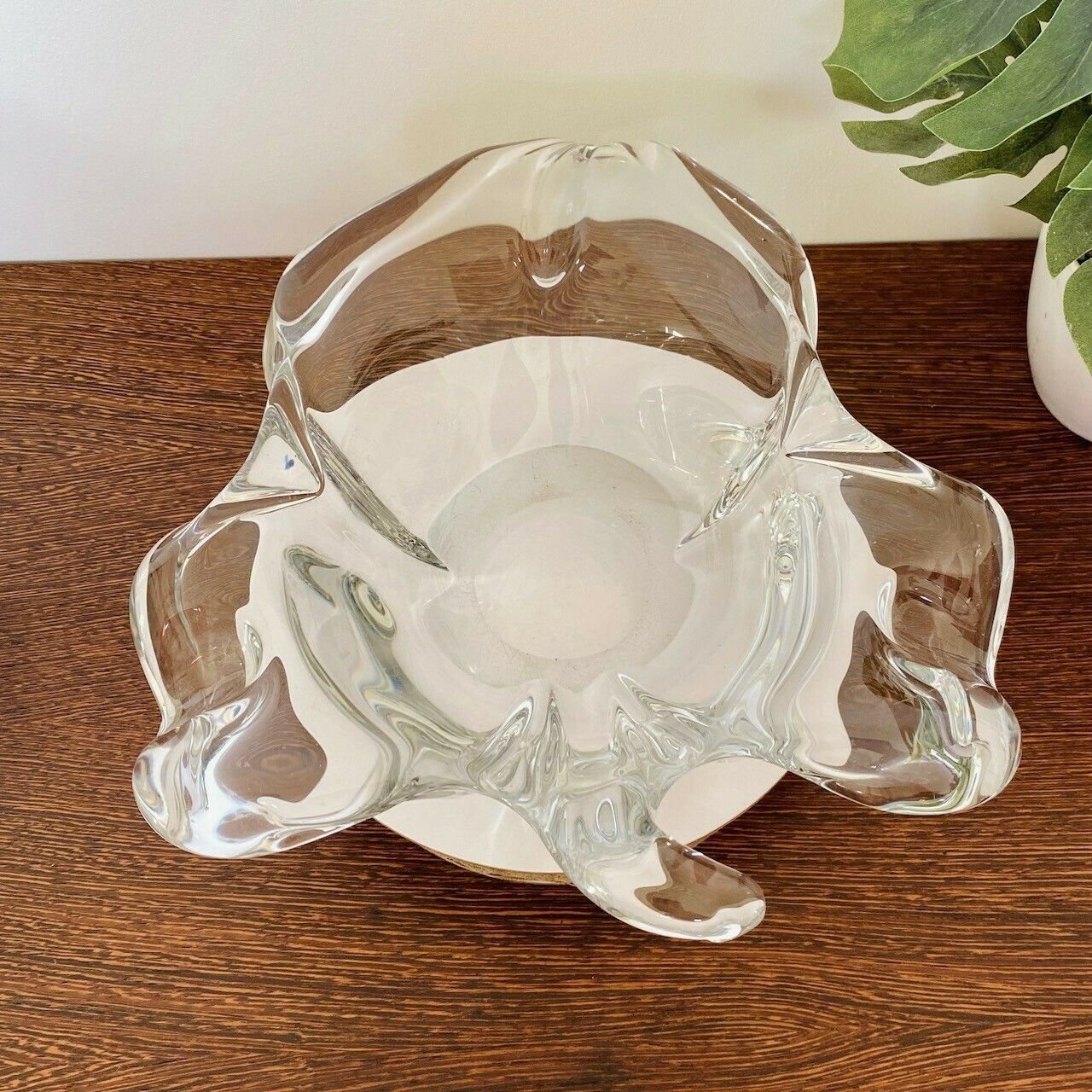 Cristallerie De Lorraine Leaf Bowl photo vintage