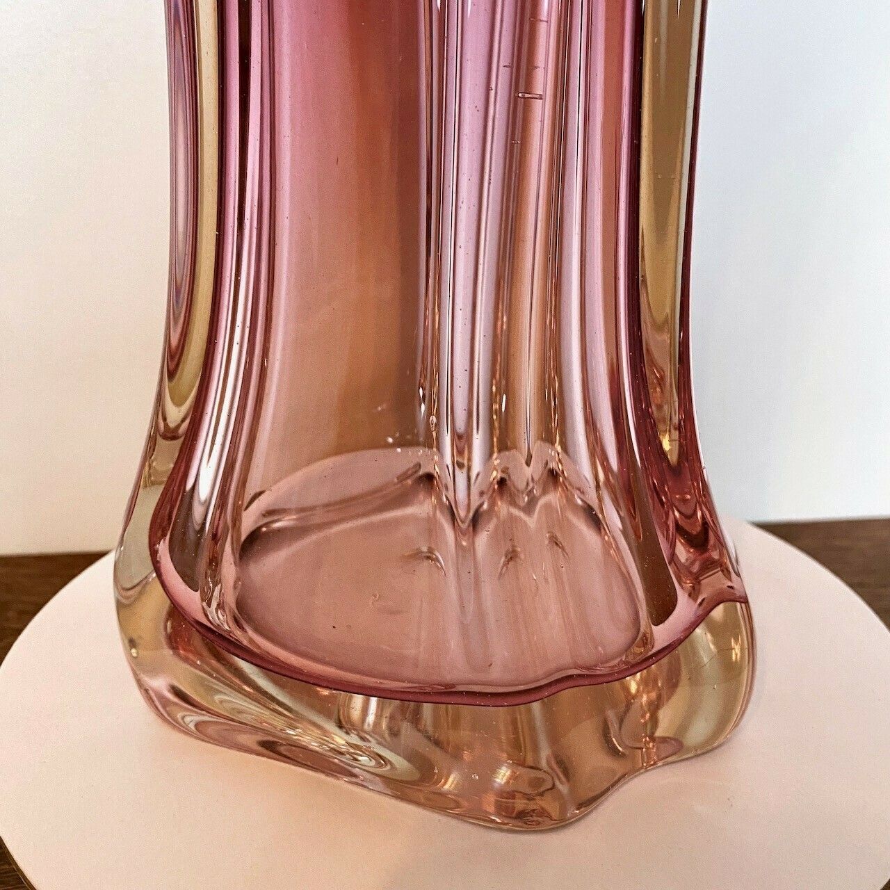 Very Large Pink Vase Of Fratelli Toso   Chambord photo 442.0