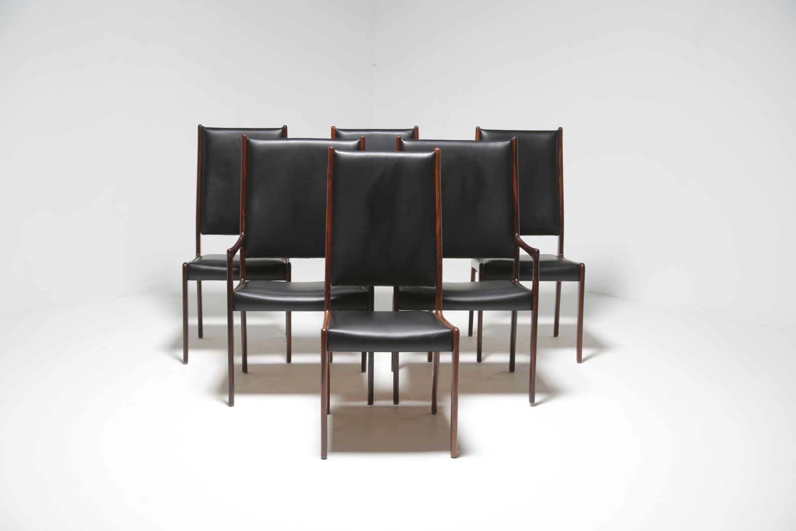 Johannes Andersen Rosewood Dining Chairs For Mogens Kold photo for sale