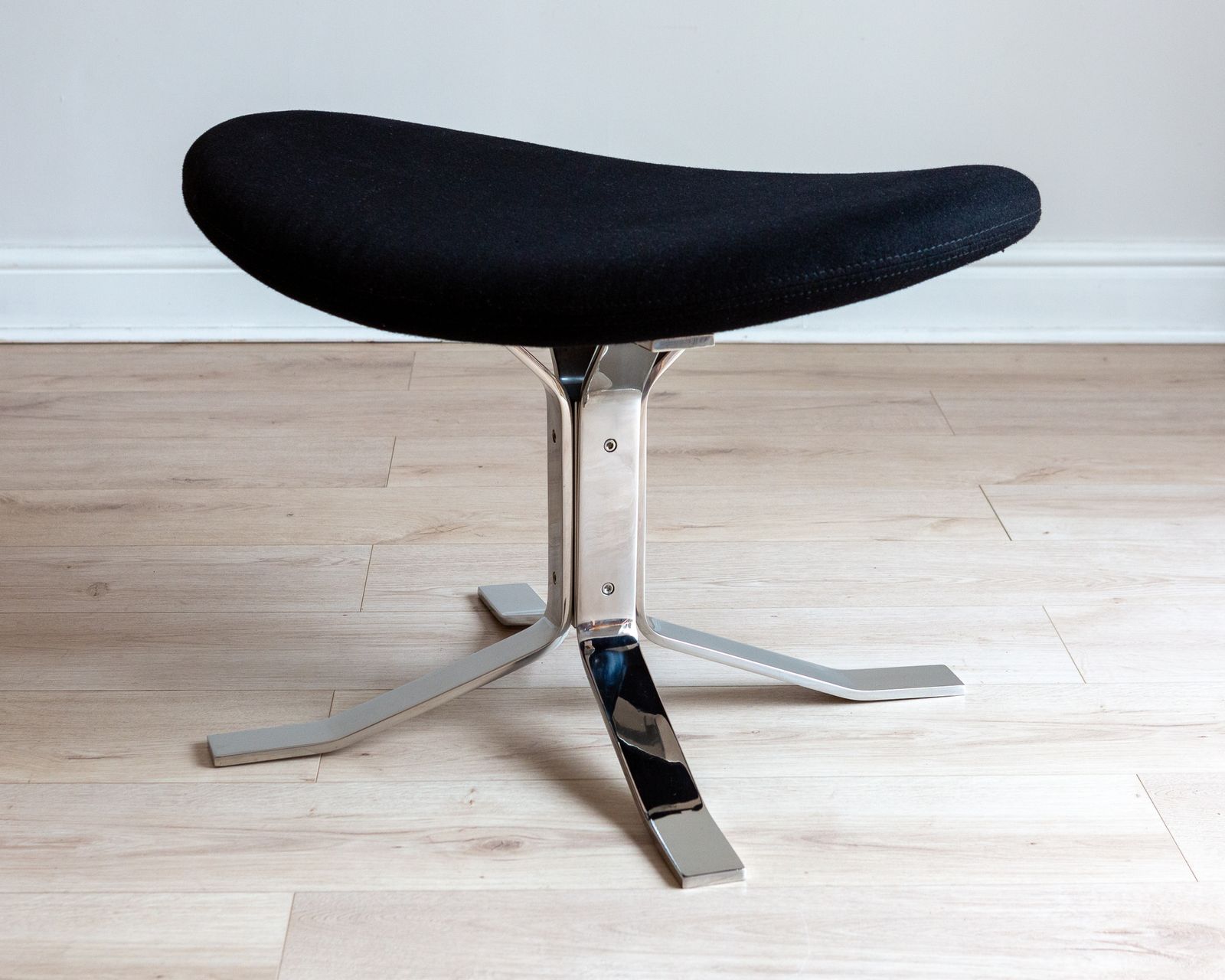 Mcm Corona Footstool Danish Ej5 Poul Volther Scandinavian Designer Ottoman Sculptural Futuristic Modernist Mid Century Steel photo furniture