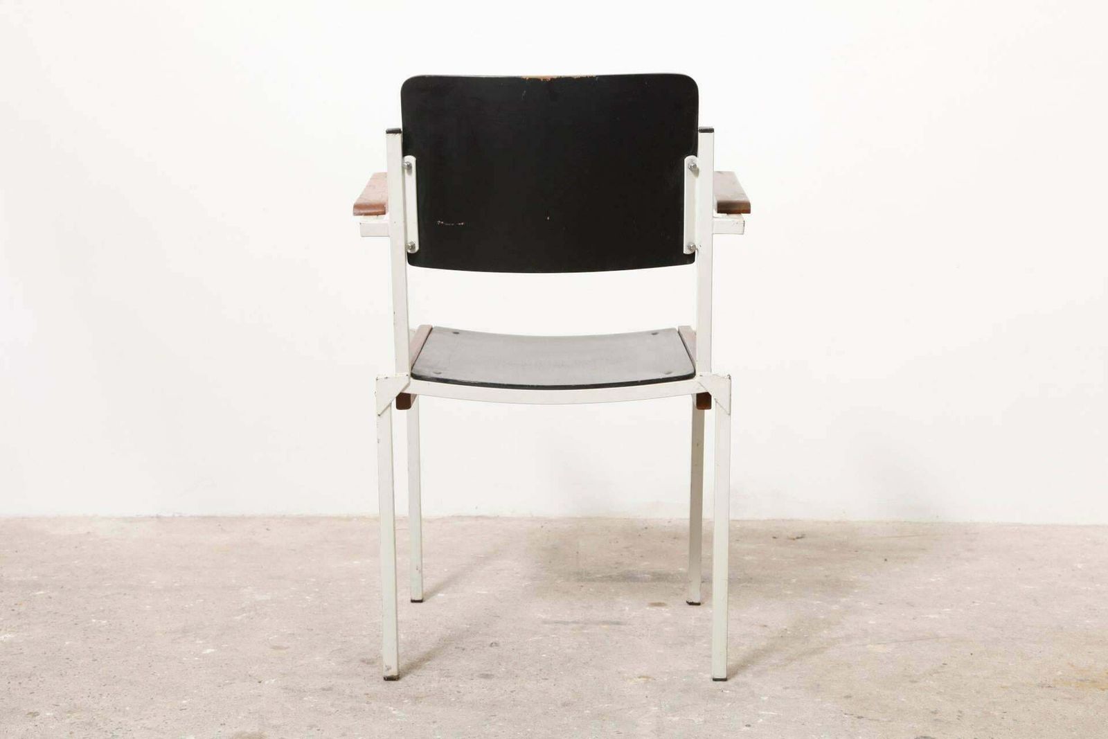 Set Of Six Industrial Stacking Armchairs By W. Gispen For Riemersma 1950s photo 422.84