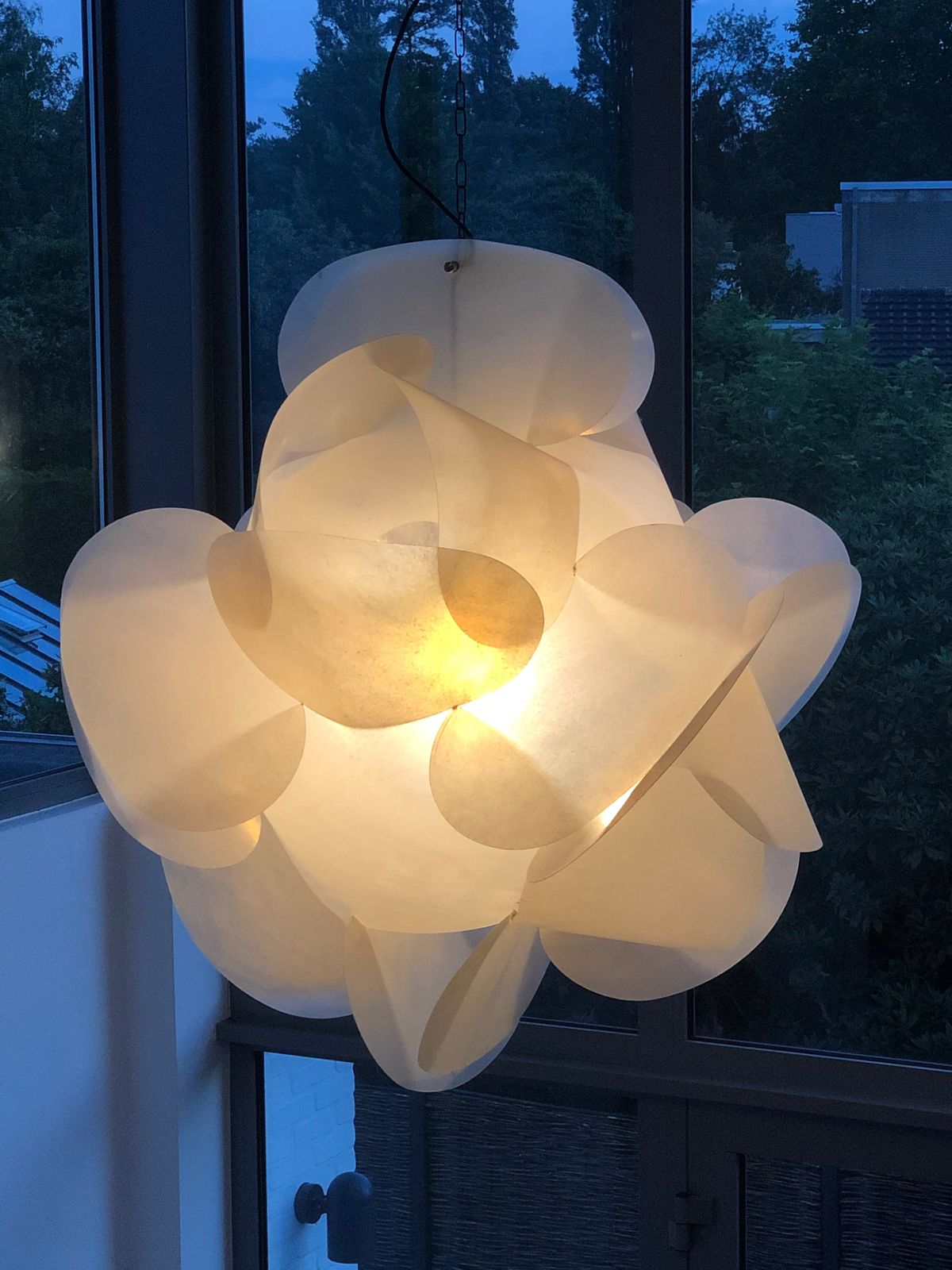 Xxl Enrico Botta Fiberglass Ceiling Lamp For Sundown, 1968 photo Lighting