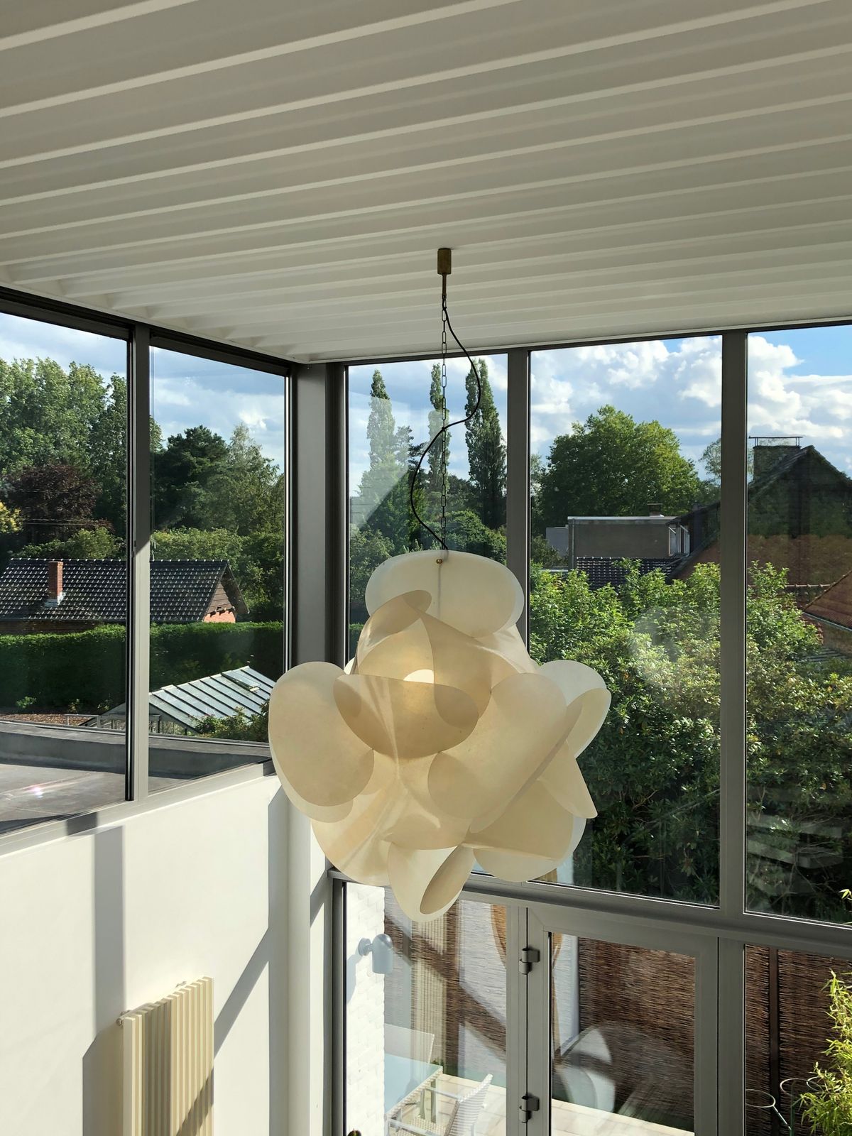 Xxl Enrico Botta Fiberglass Ceiling Lamp For Sundown, 1968 photo vinterior