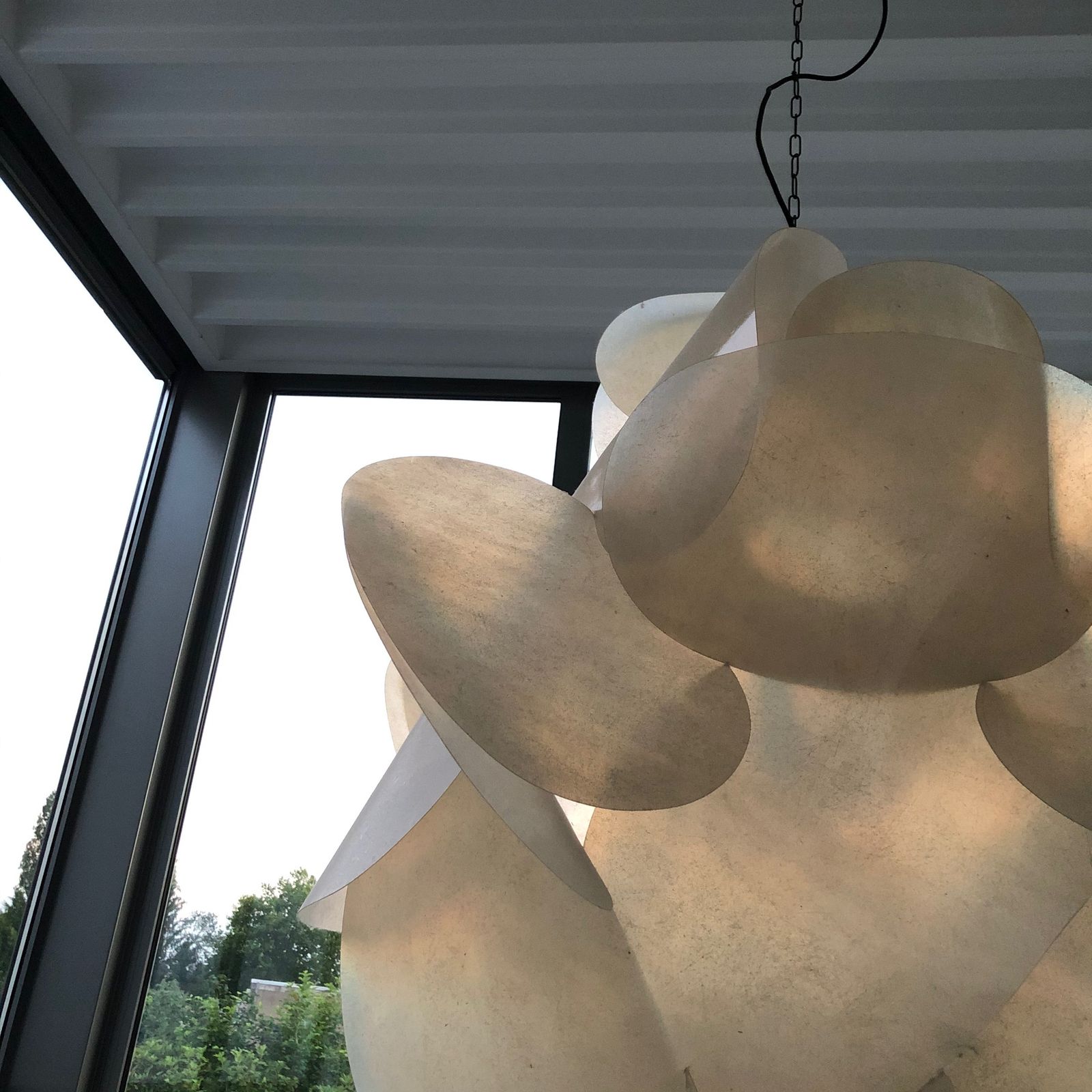 photo vinterior Xxl Enrico Botta Fiberglass Ceiling Lamp For Sundown, 1968