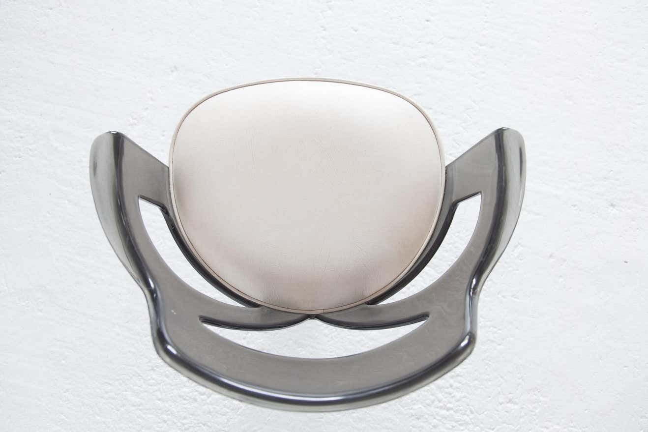 Spage Age Smoked Plexi Glass Swivel Desk Chair, 1960s photo buy