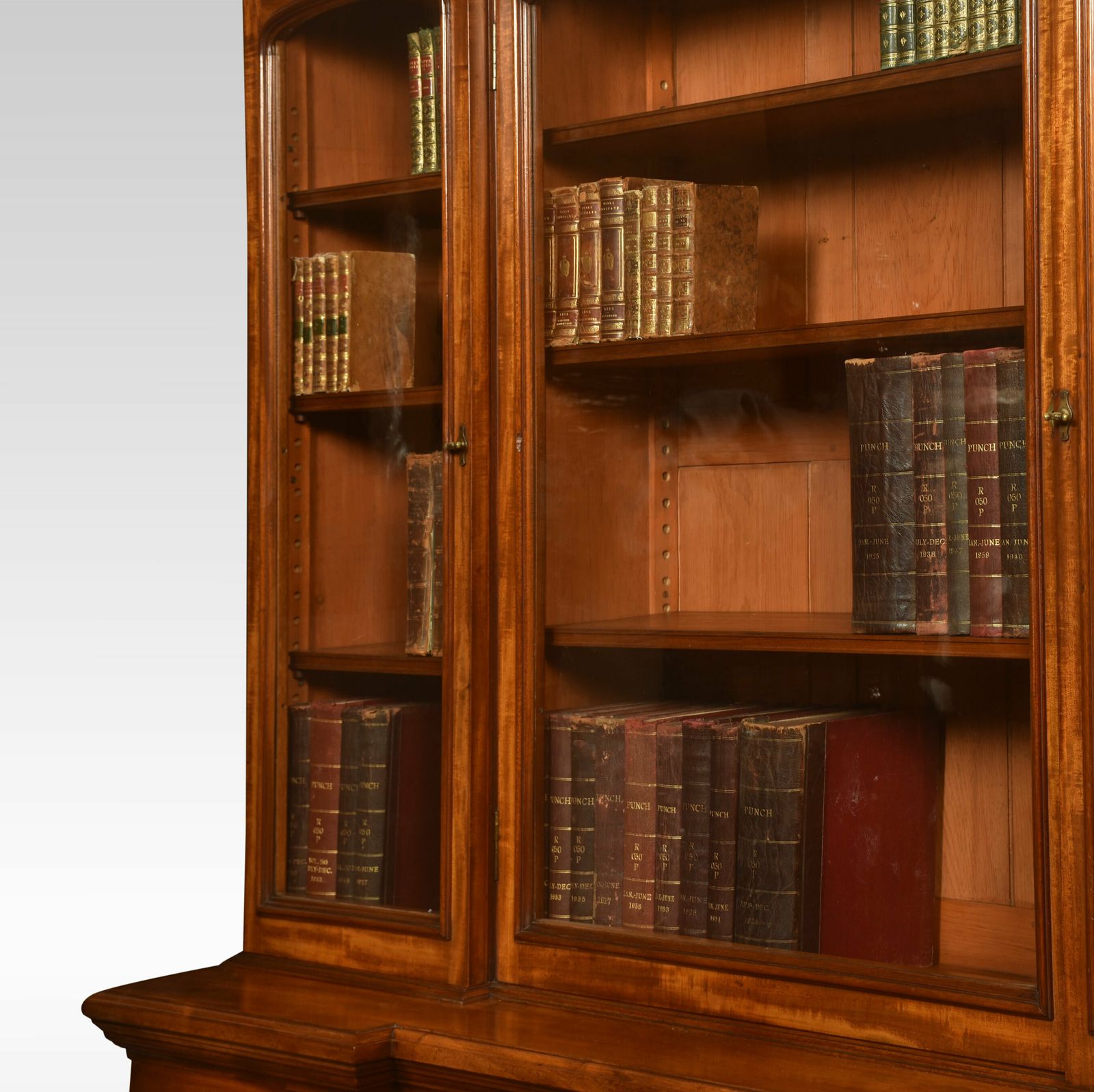 Mahogany Four Door Breakfront Library Bookcase photo furniture