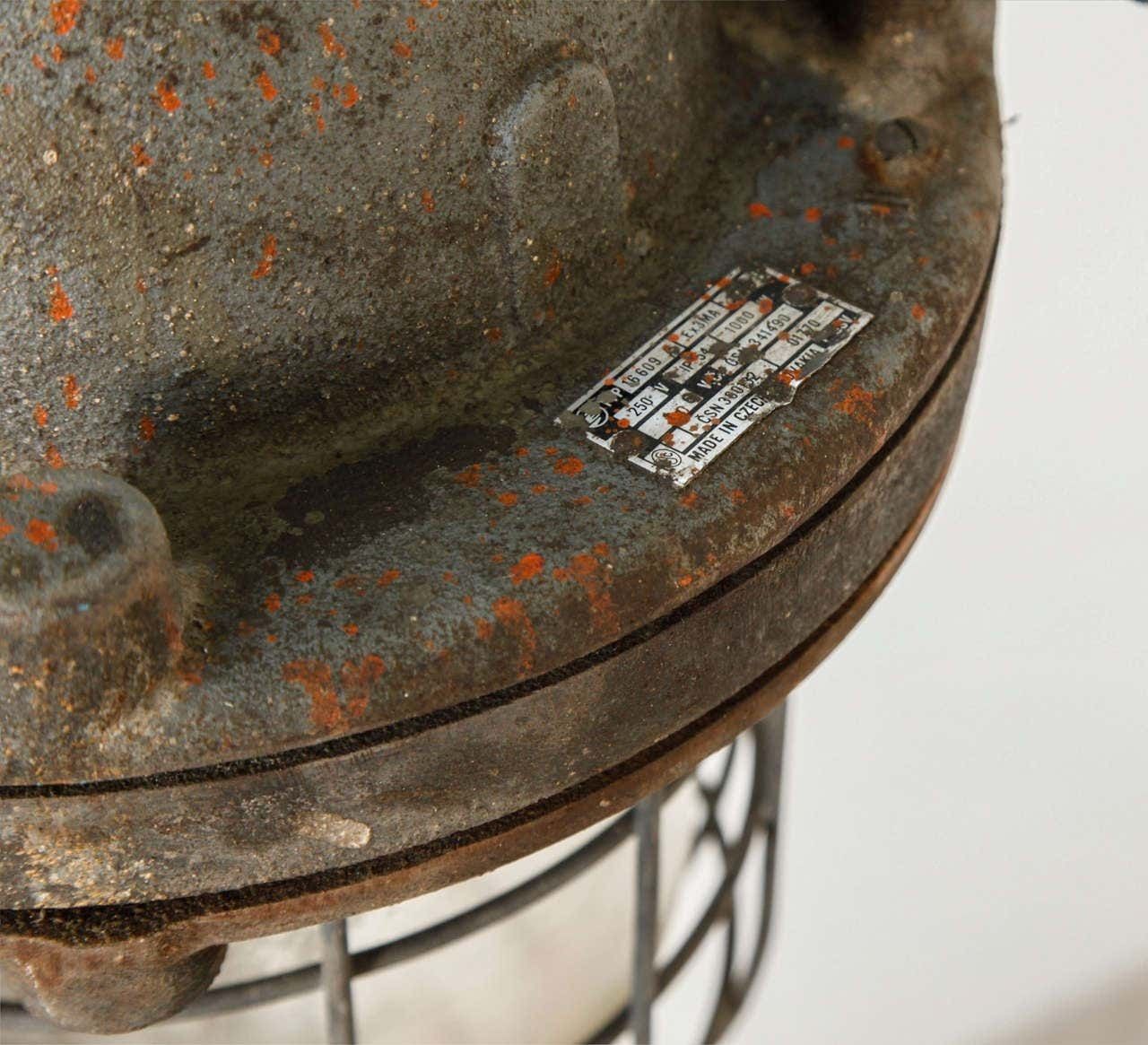 Industrial Factory Lamp Shade And Cast Iron Insert Clear Glass photo Lighting