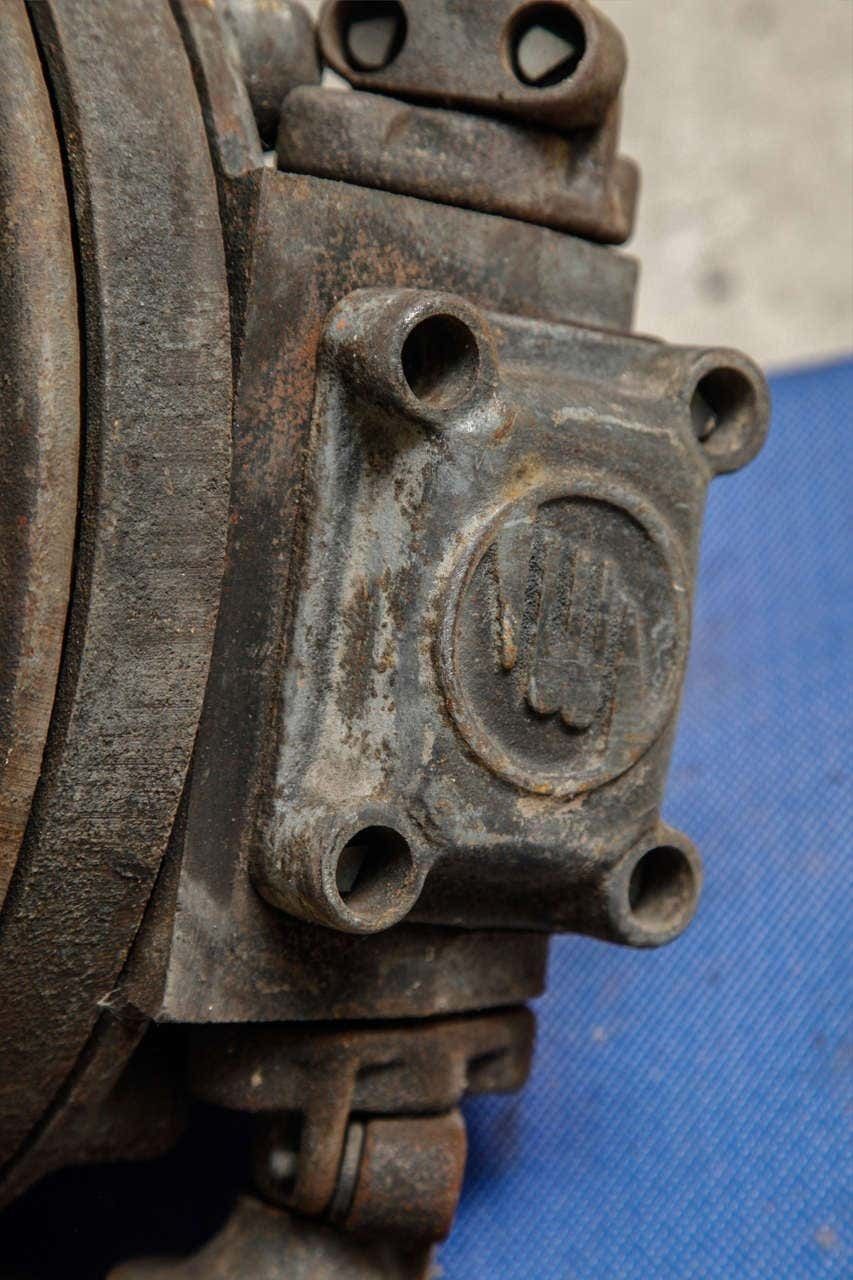 Industrial Factory Lamp Shade And Cast Iron Insert Clear Glass photo vintage