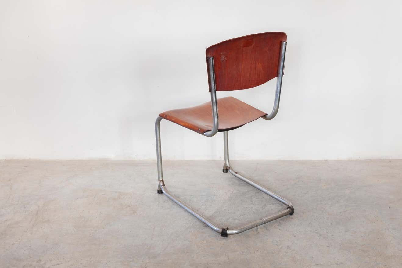 Bauhaus Very Rare Chrome Cantilever Pagholz Chairs photo vintage