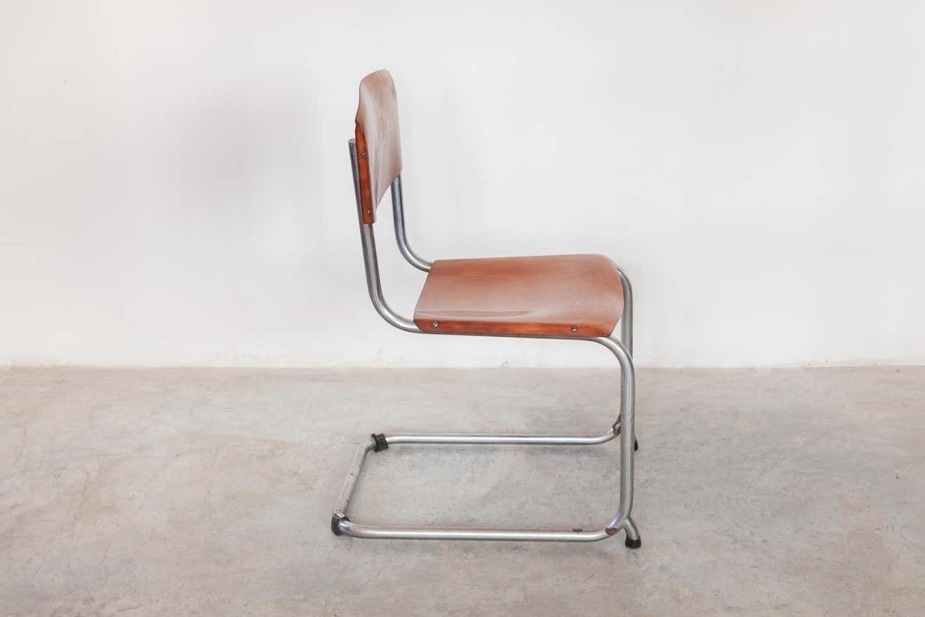 photo for sale Bauhaus Very Rare Chrome Cantilever Pagholz Chairs