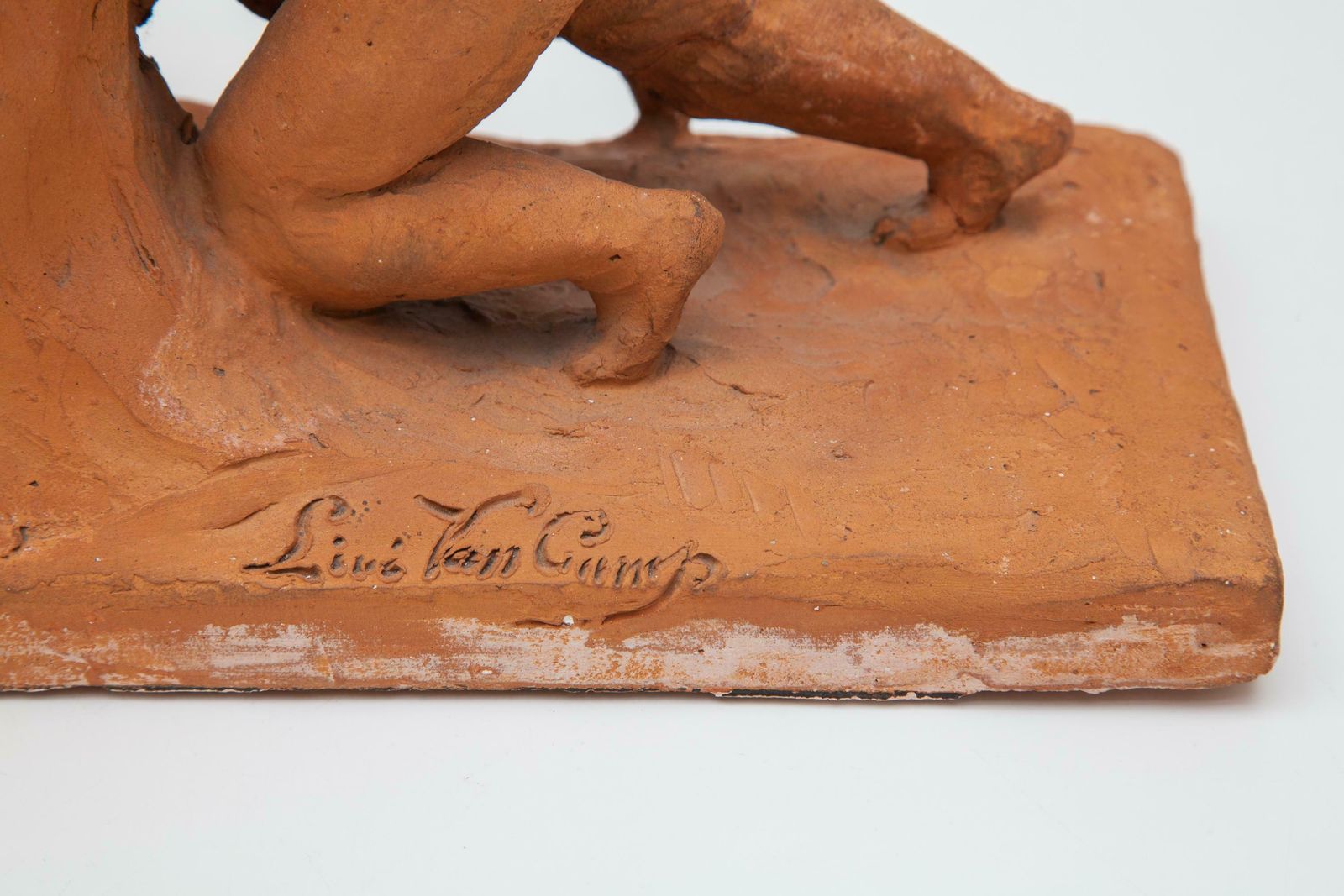 Ceramic Sculpture With A Group Of Playing Putti''S 19th Century Belgium photo buy