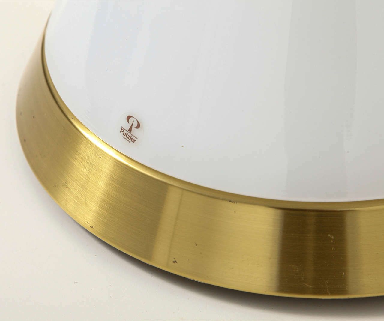 Set Of Peill And Putzler White Opaline Glass Table Lamps, Denmark photo Lighting