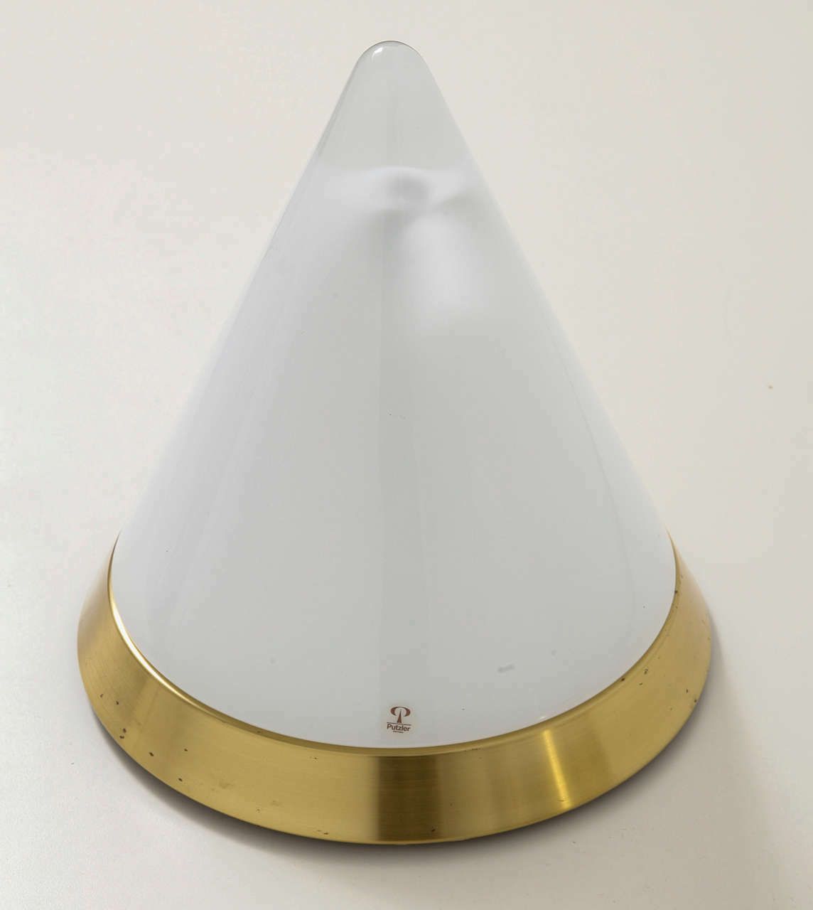 Set Of Peill And Putzler White Opaline Glass Table Lamps, Denmark photo vinterior