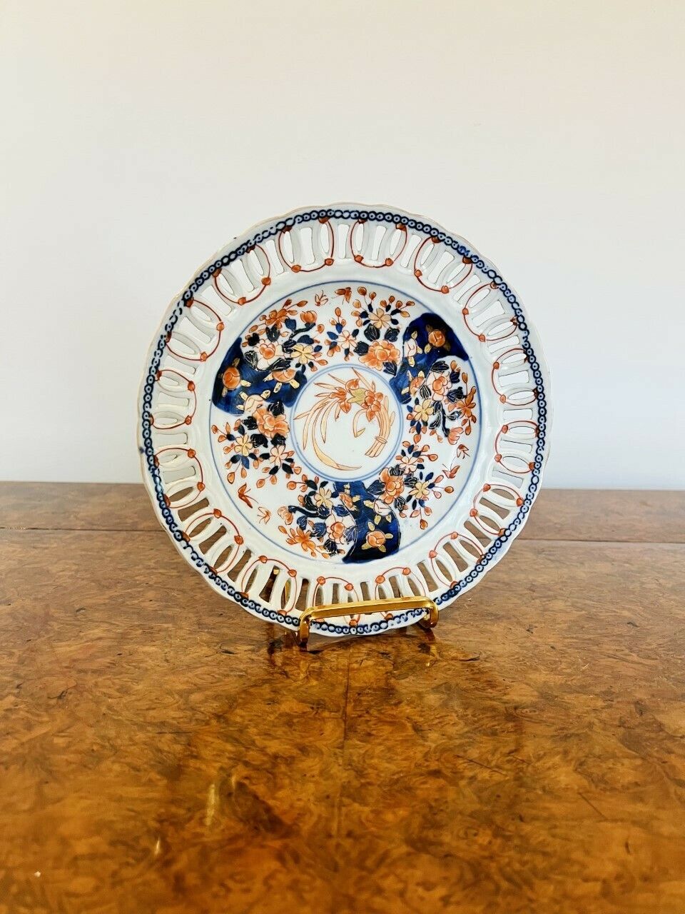 Unusual Quality Antique Japanese Ribbon Plate photo furniture