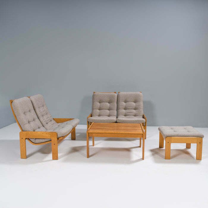 Yngve Ekström For Swedese Set Of Two Sofas And Footstool Set, 1960s photo furniture