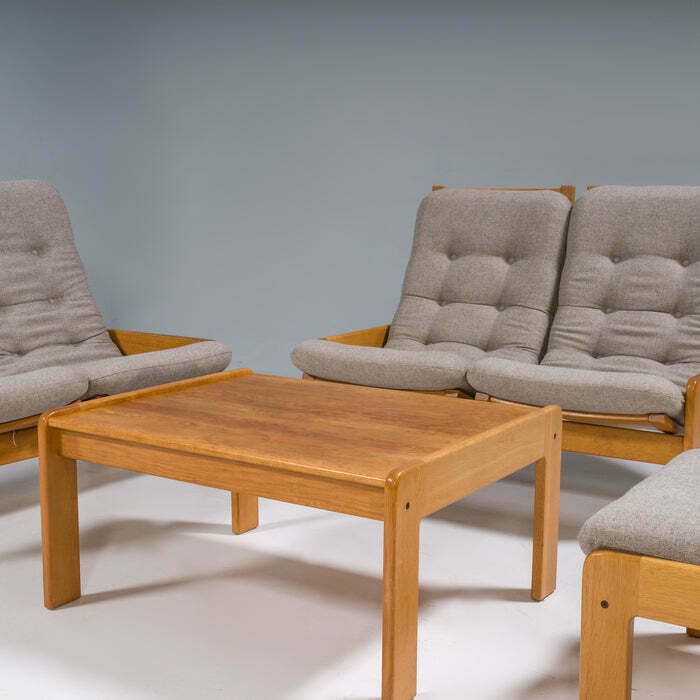 Yngve Ekström For Swedese Set Of Two Sofas And Footstool Set, 1960s photo Furniture