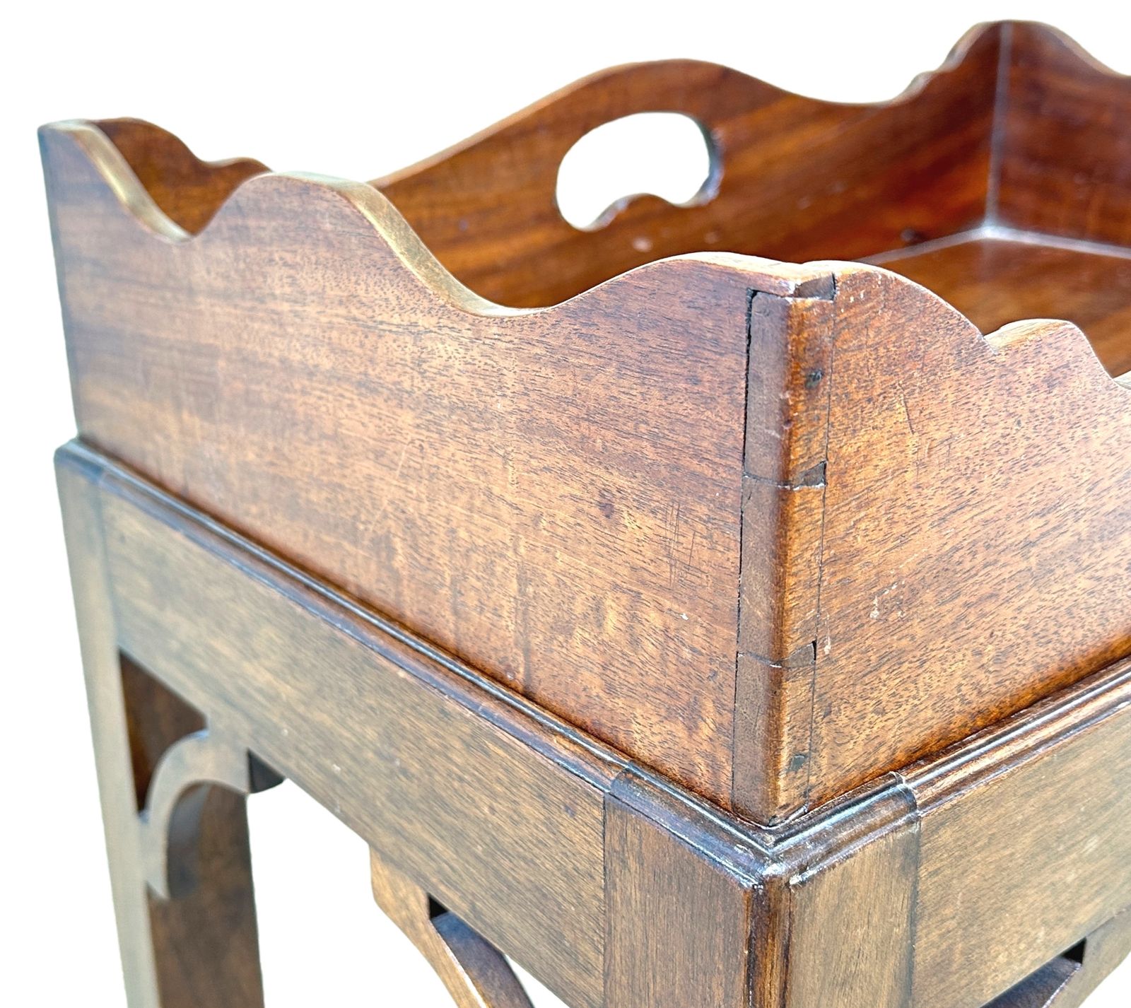 Small Georgian Mahogany Butlers Tray On Stand (England, Circa 1800) photo vinterior