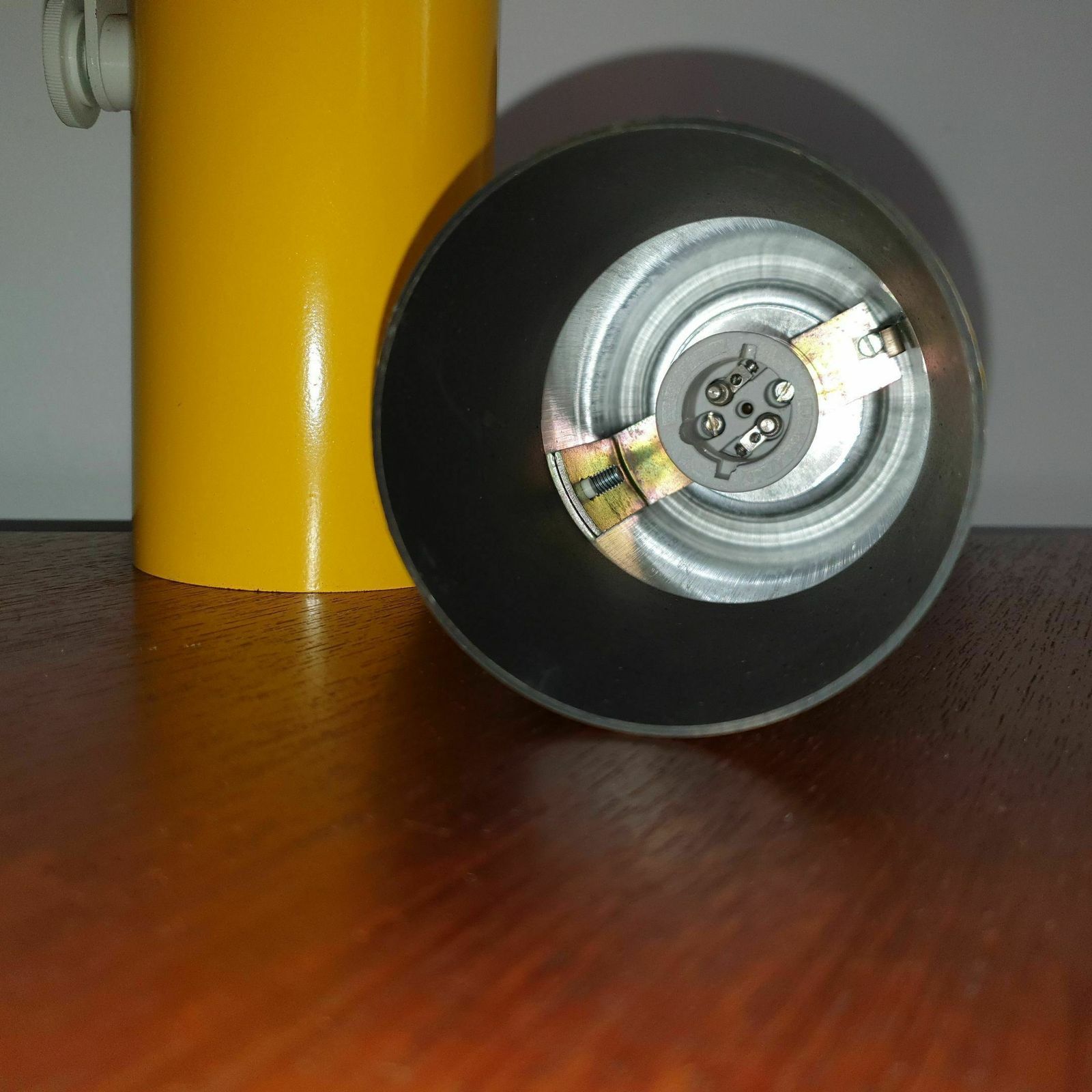 Pair Of Yellow Concord Ceiling Track Spotlights 1970s photo for sale