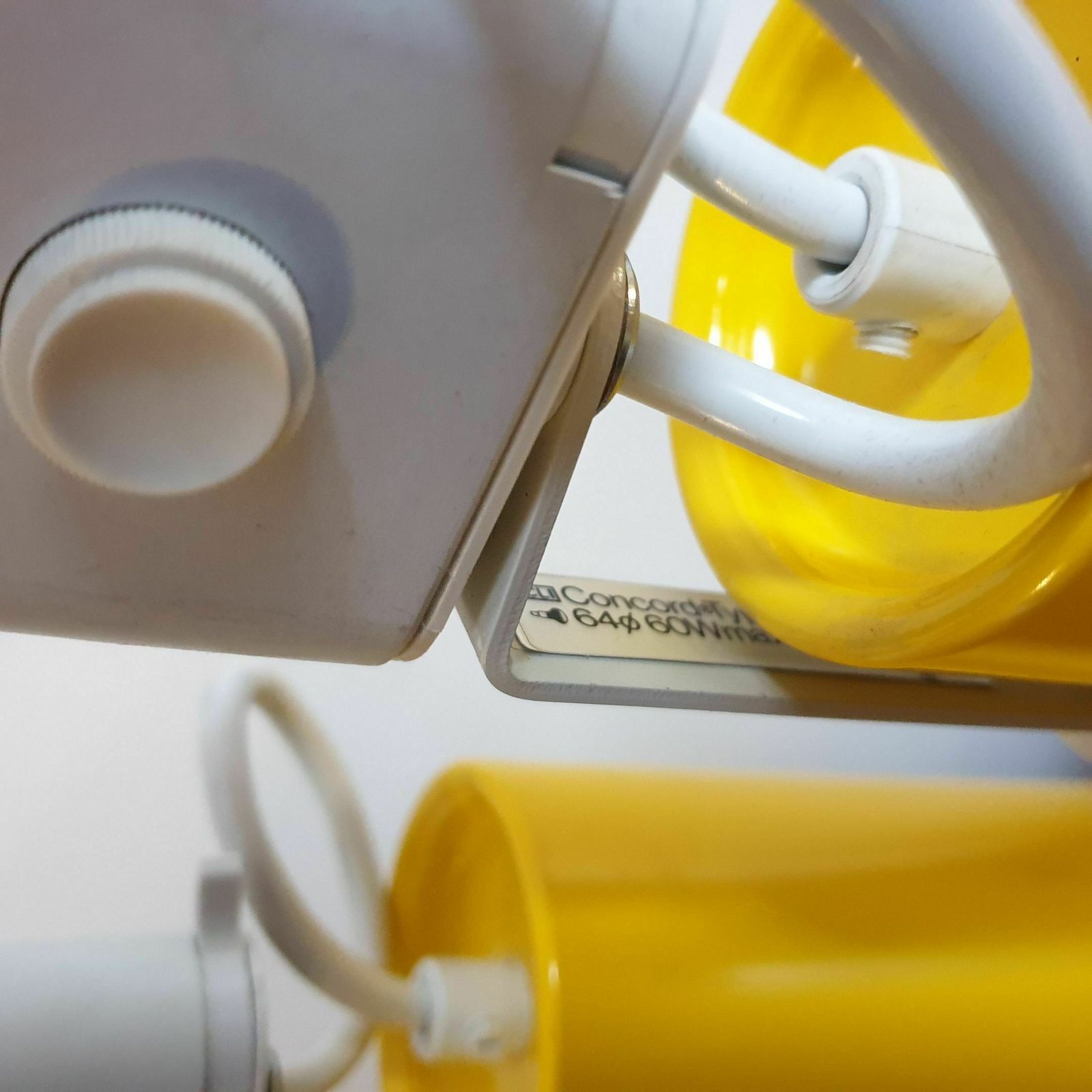 Pair Of Yellow Concord Ceiling Track Spotlights 1970s photo 125.0