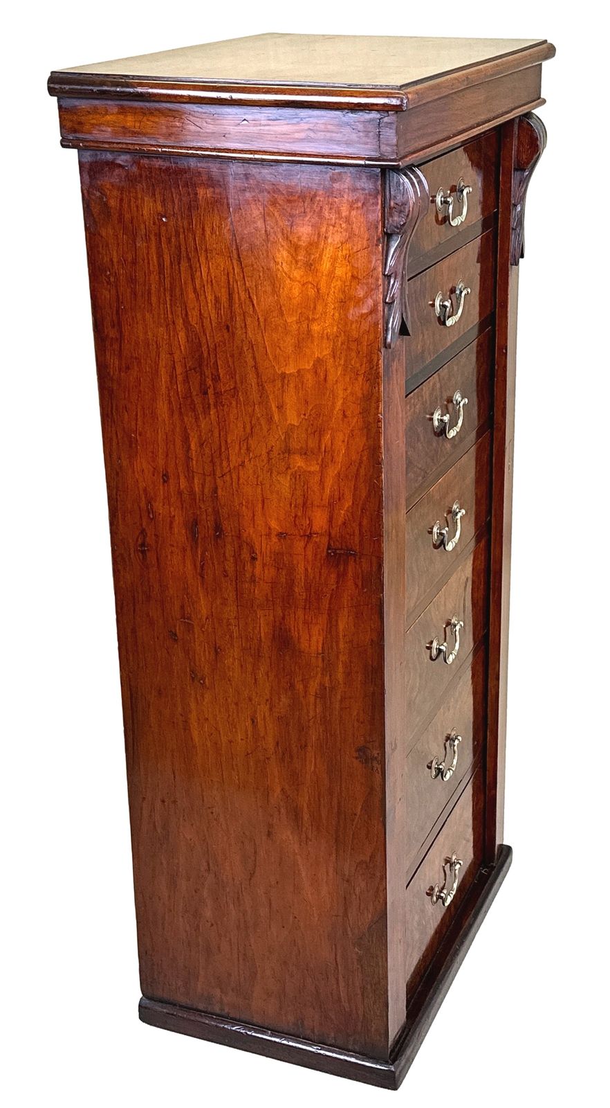 Walnut 19th Century Wellington Chest (England, Circa 1880) photo vintage