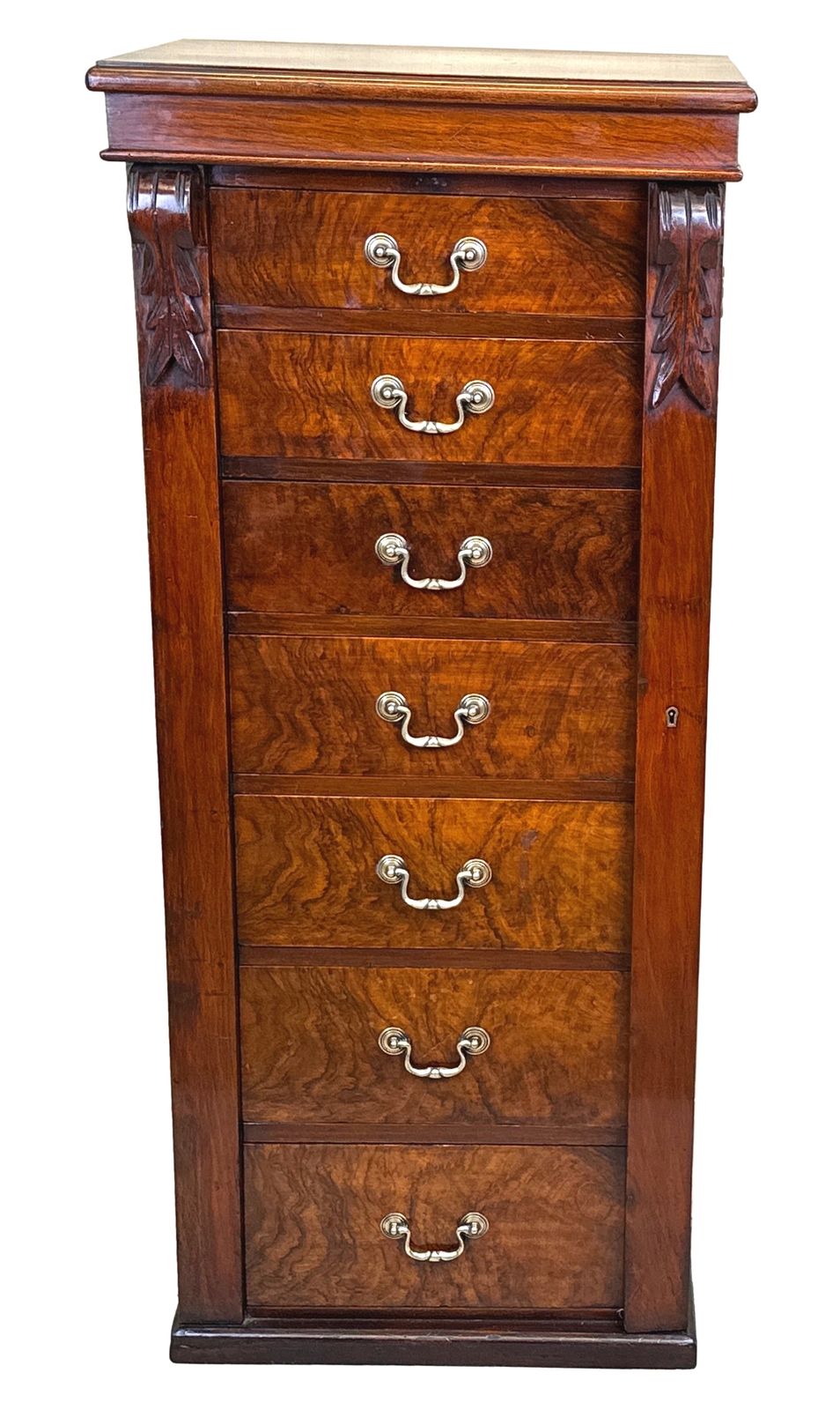 photo for sale Walnut 19th Century Wellington Chest (England, Circa 1880)