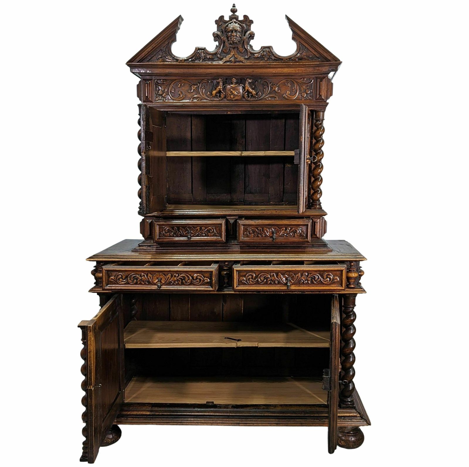 Two Louis XIII Shrunken Bodies In Walnut 18th Century photo furniture
