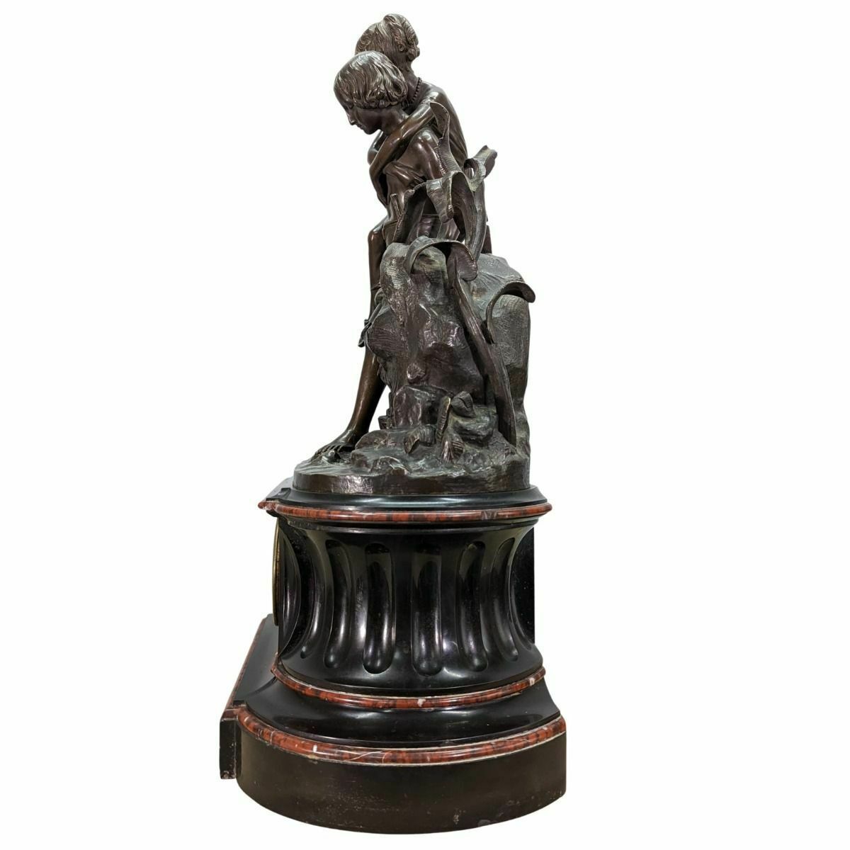 19th Century Bronze Trim Paul And Virginia By Charles Cumberworth "The Passage Of The Torrent" photo Home Decor
