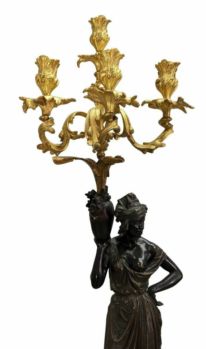 42180.0 19th Century Bronze Trim Paul And Virginia By Charles Cumberworth "The Passage Of The Torrent" photo