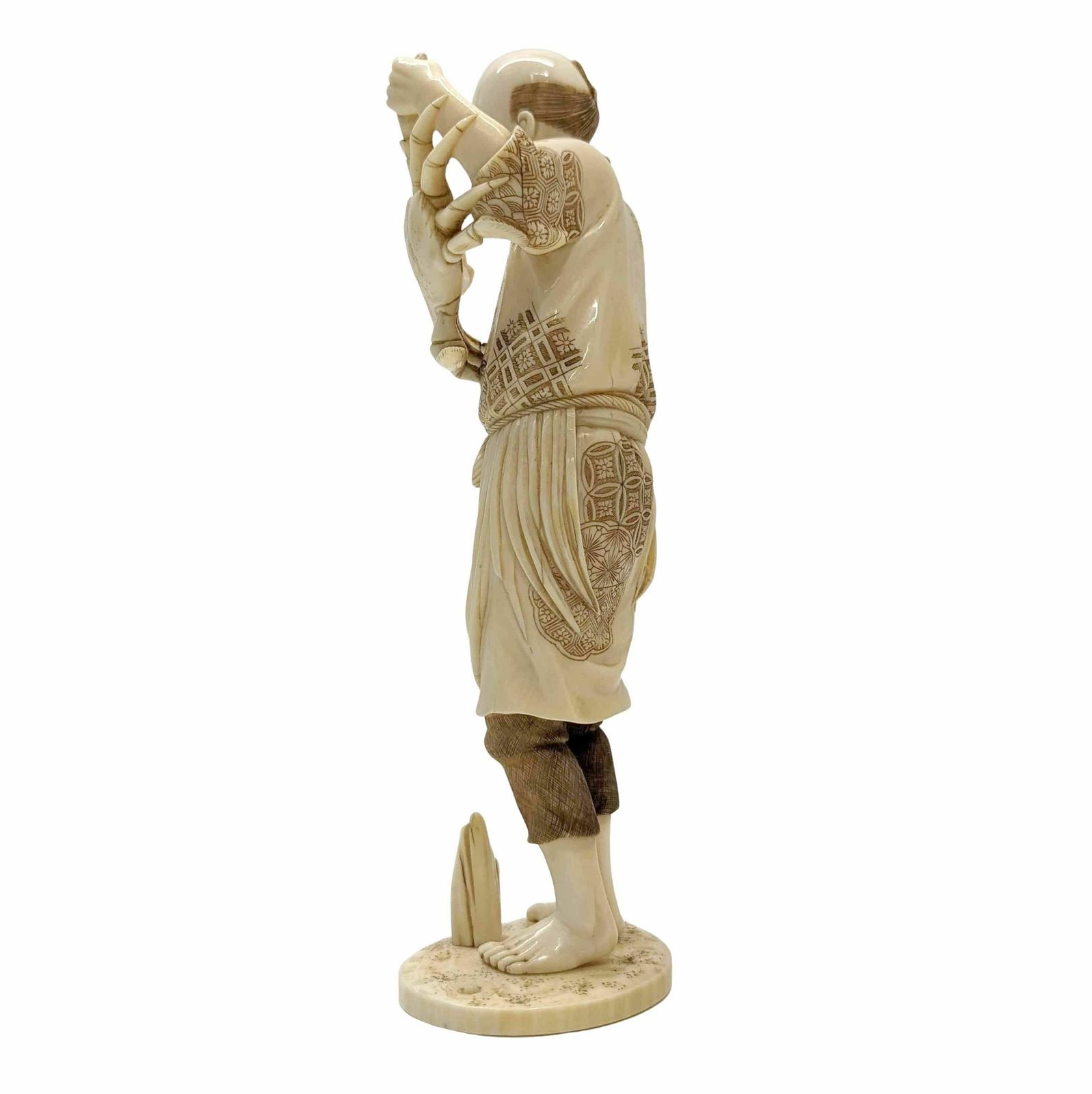 Okimomo In Ivory, Xixth Century The Mother The Son And The Hens photo for sale