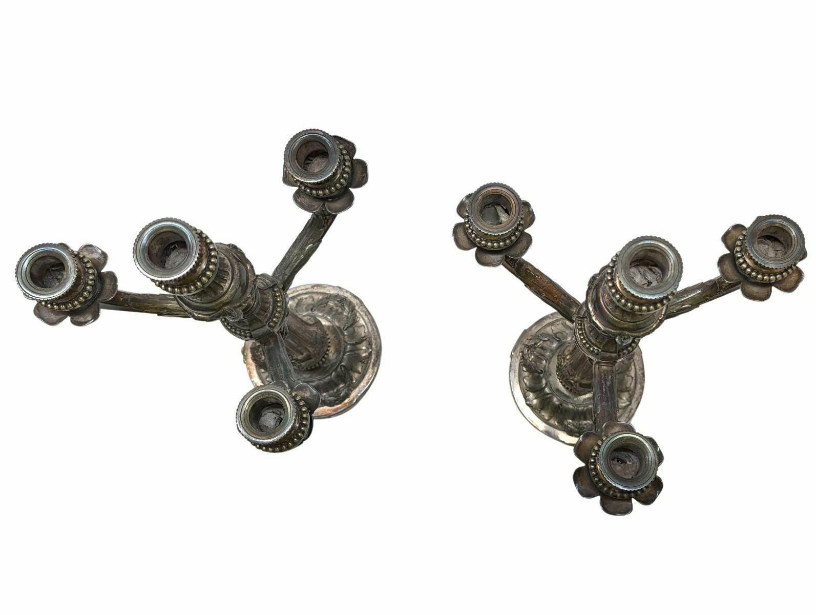 Pair Of Art Nouveau Candlesticks By Gallia photo Home Decor