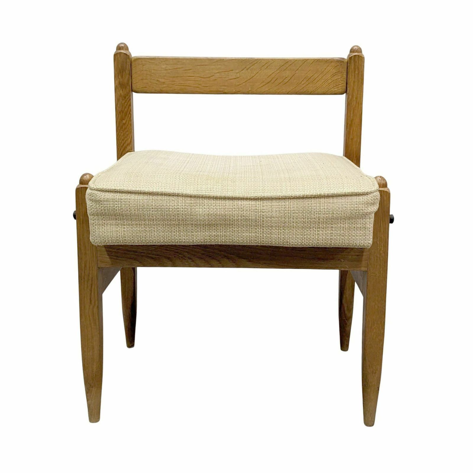 Oak Chair From The 1950 Guillerme And Chambron Period