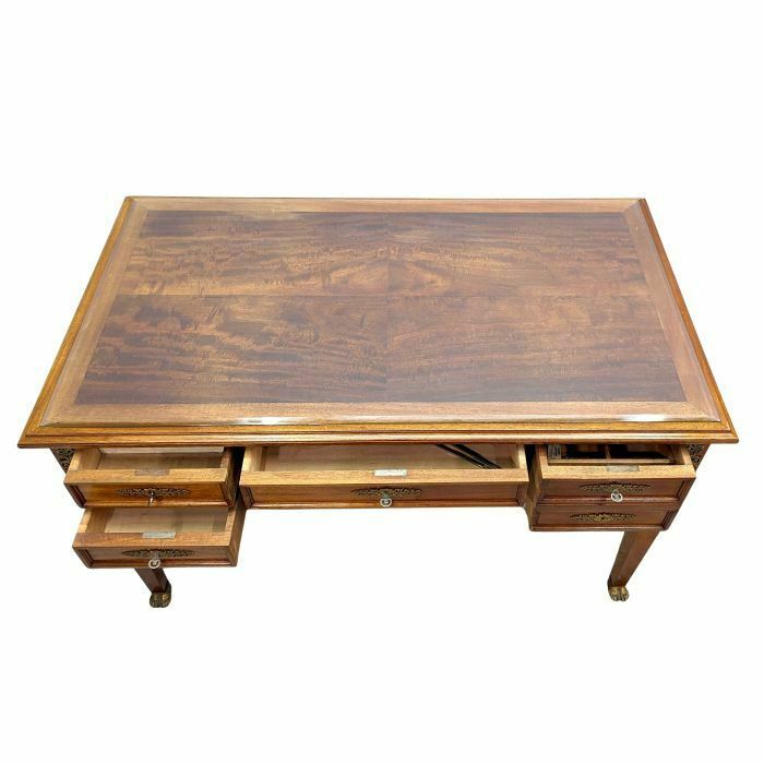 Empire Style Flat Desk Back From Egypt Mahogany And Bronze photo vinterior