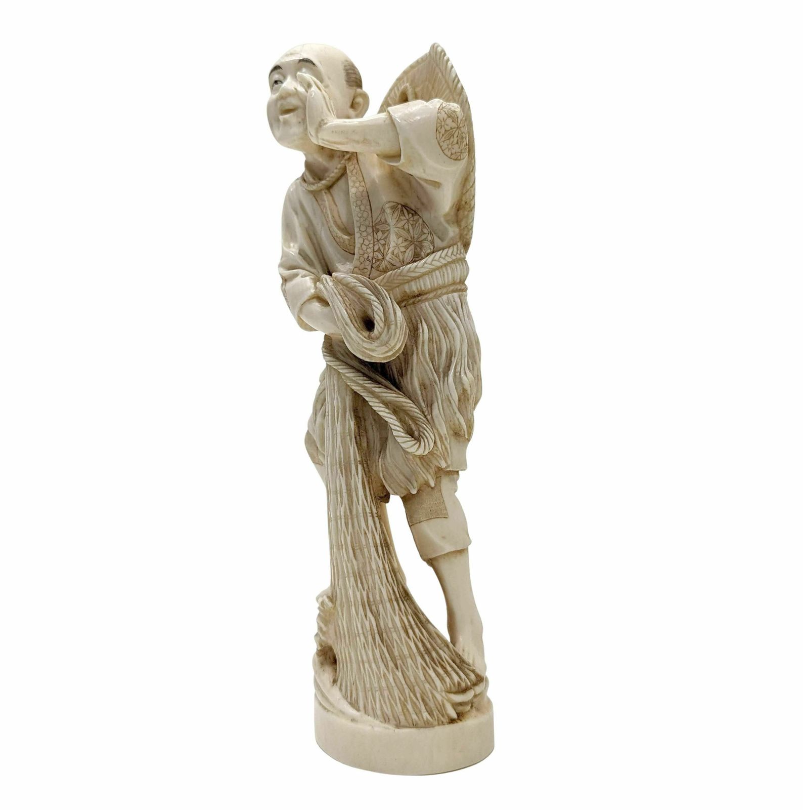 Okimomo In Ivory From The 19th Century, The Fisherman With A Net photo furniture