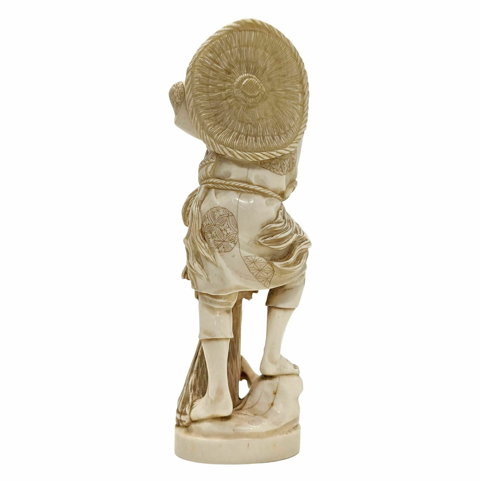 Okimomo In Ivory From The 19th Century, The Fisherman With A Net photo 1998.0