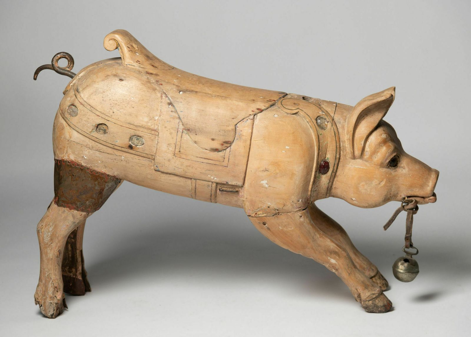 Antique French Carousel Pig, 1800s