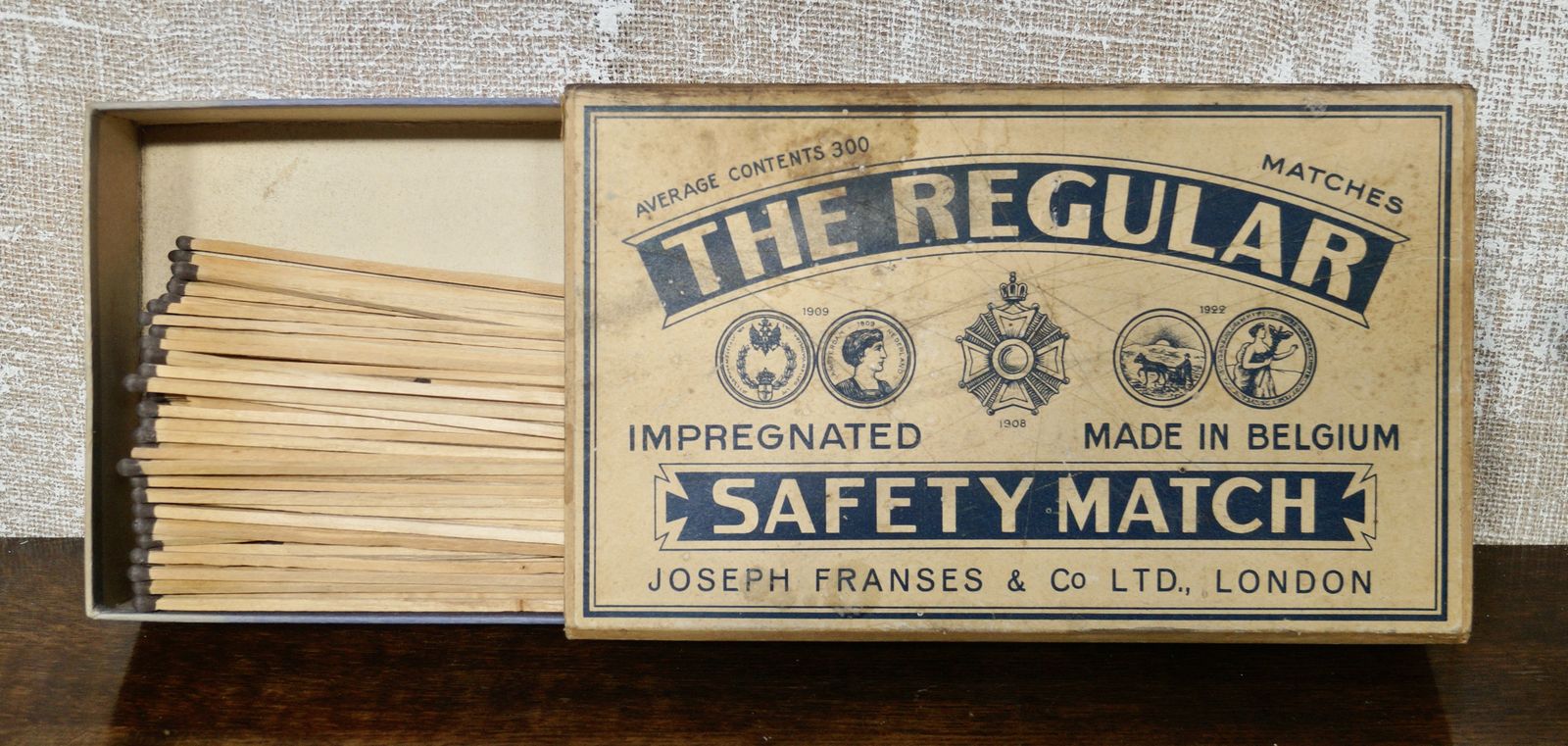 Rare Extra Large Antique Advertising Matchbox