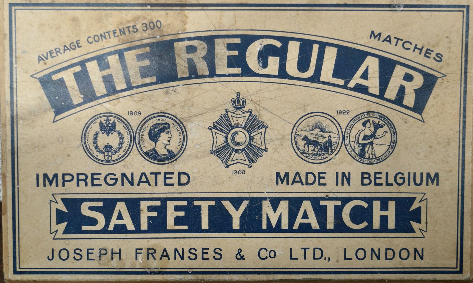 Rare Extra Large Antique Advertising Matchbox photo for sale