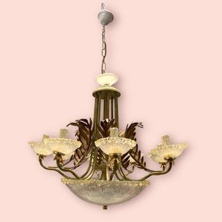 Venetian Murano Glass Tole Chandelier photo furniture