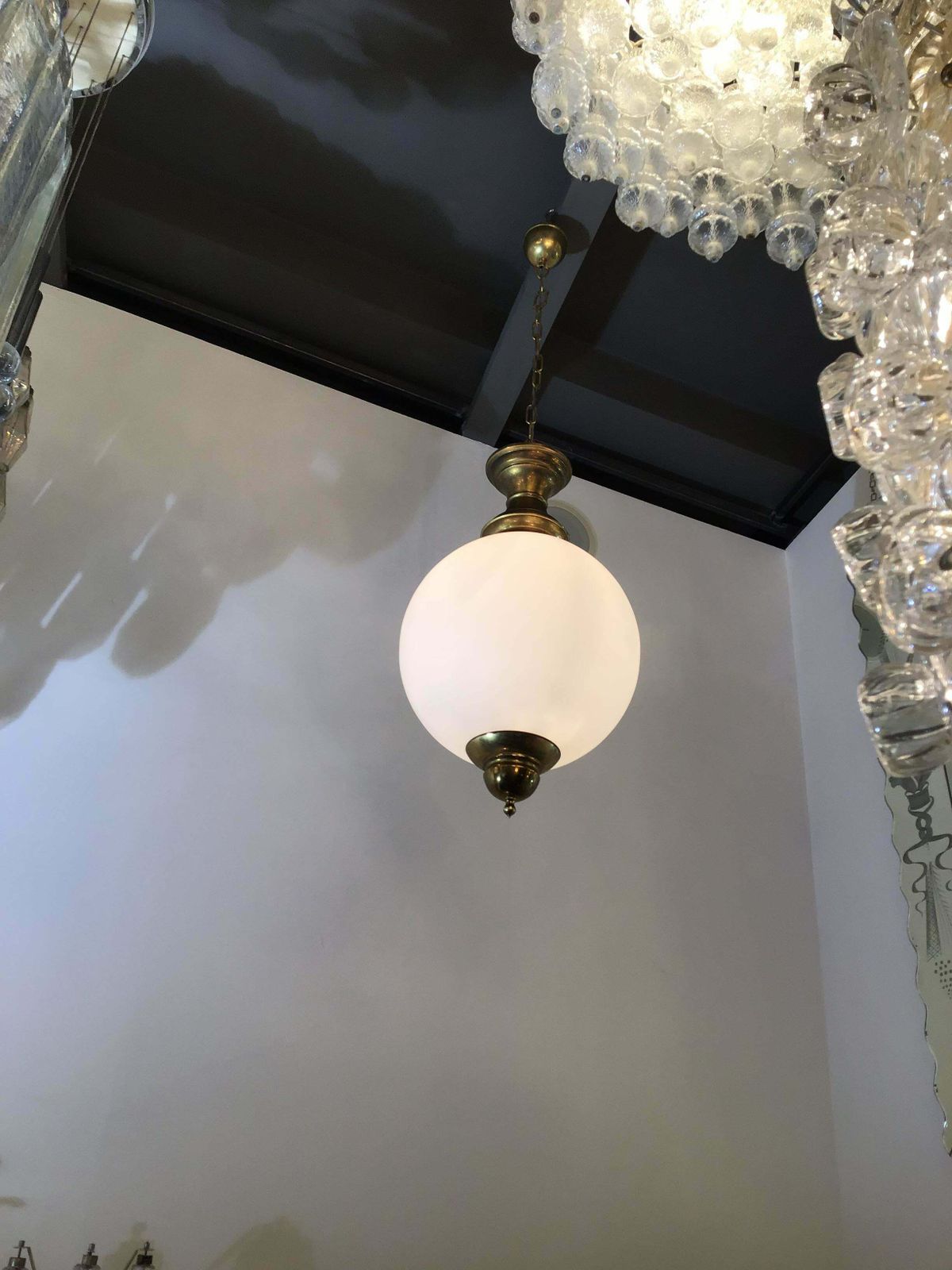 2264.0 Azucena Chandelier Luigi Caccia Dominioni Italian 1950 Brass Glass photo