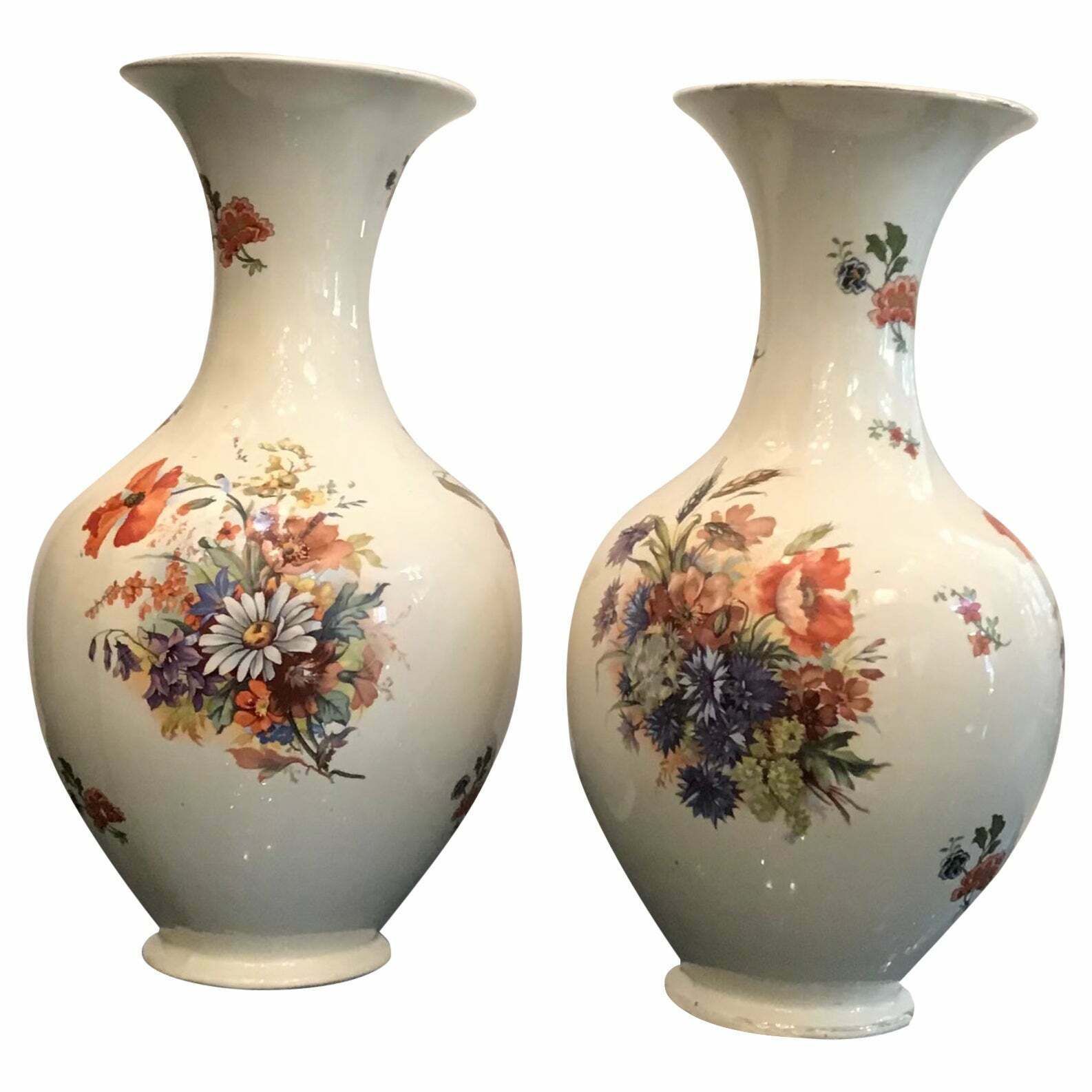 Laveno Couple Vases Ceramic 1930 Italy